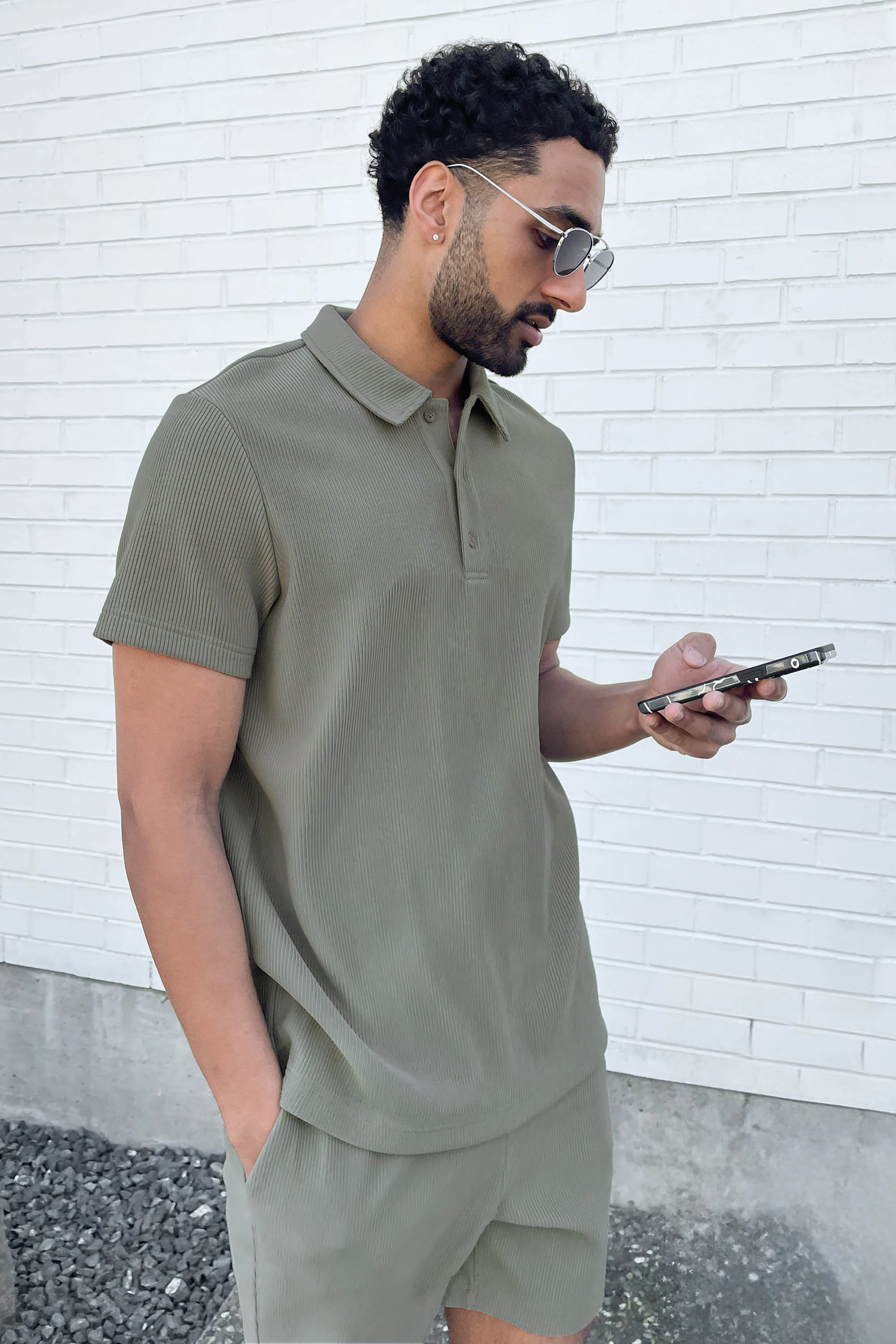 RIBBED POLO T-SHIRT - Image 4