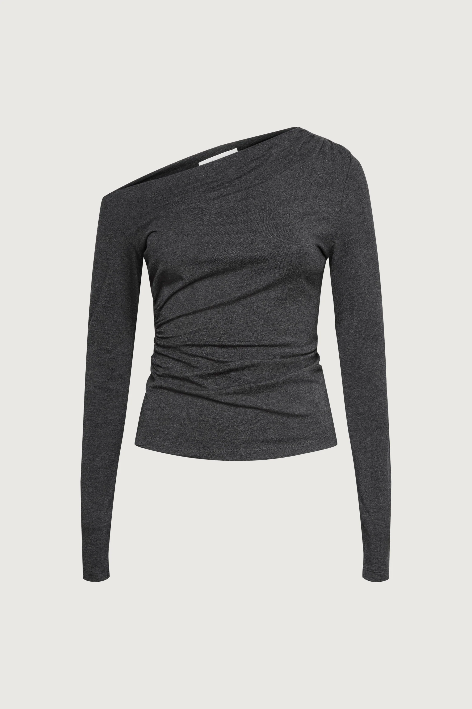RUCHED ASYMMETRICAL LONG SLEEVE TOP - Image 4