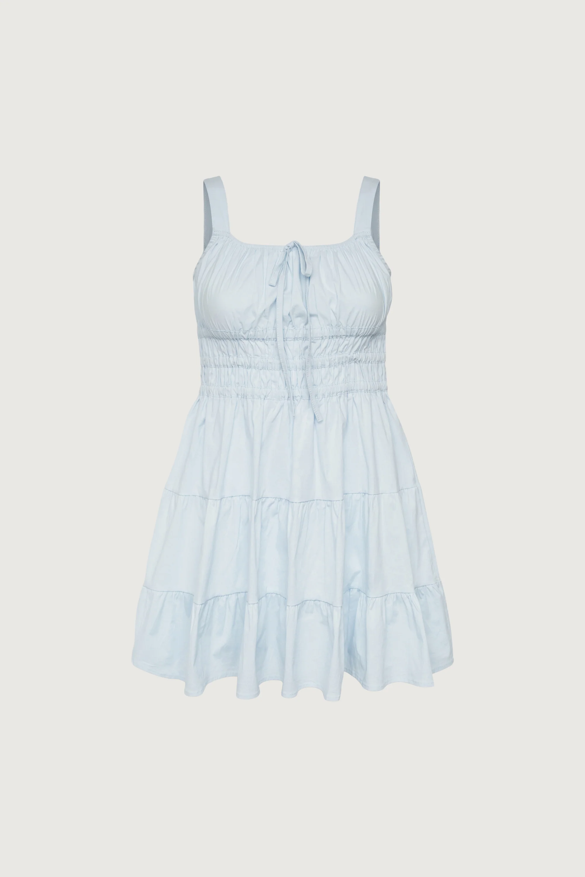 RUCHED MINI TIERED DRESS - Image 5