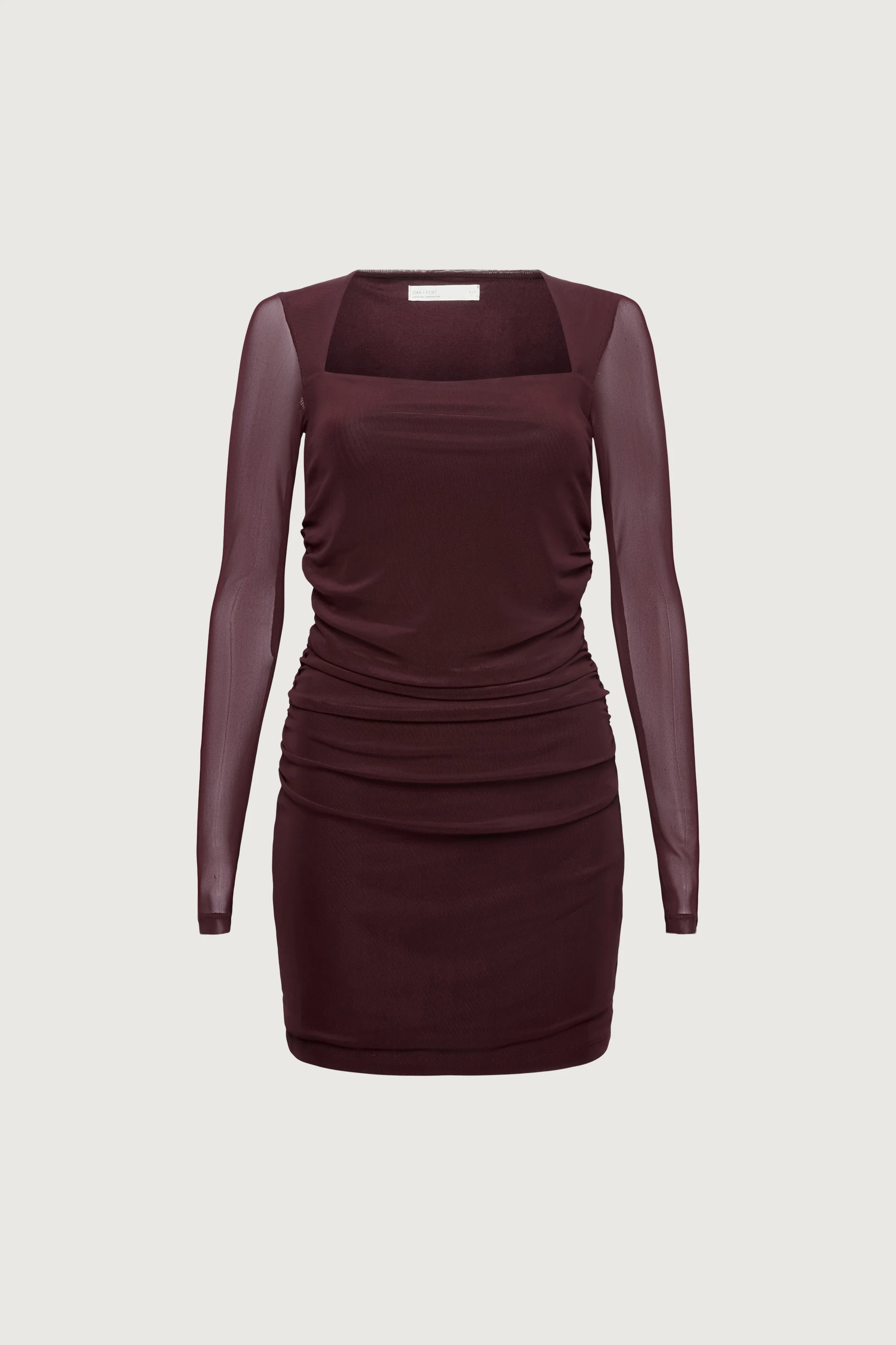 RUCHED WAIST SQUARE NECK MINI DRESS - Image 6