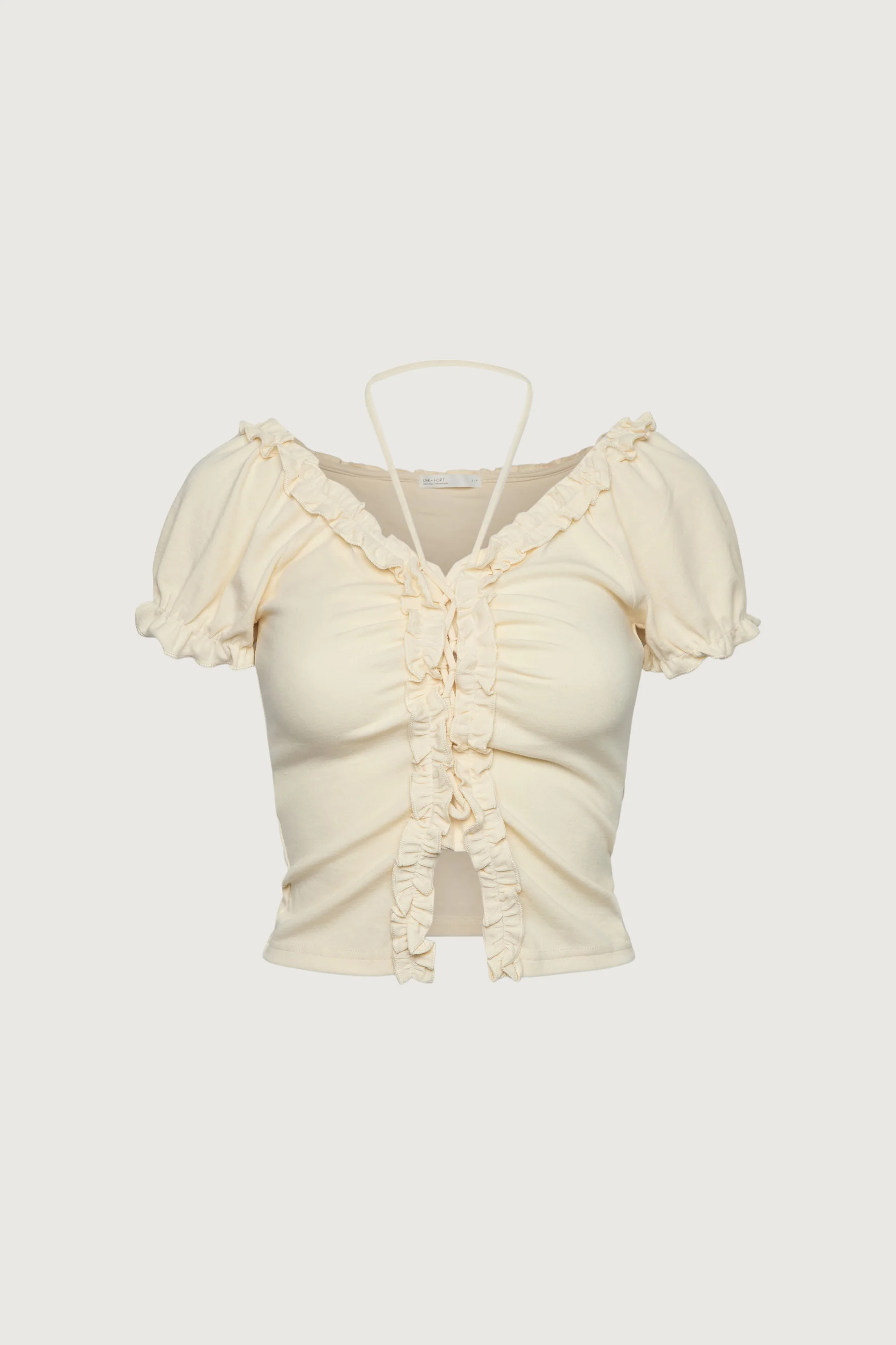 RUFFLE HALTER TOP