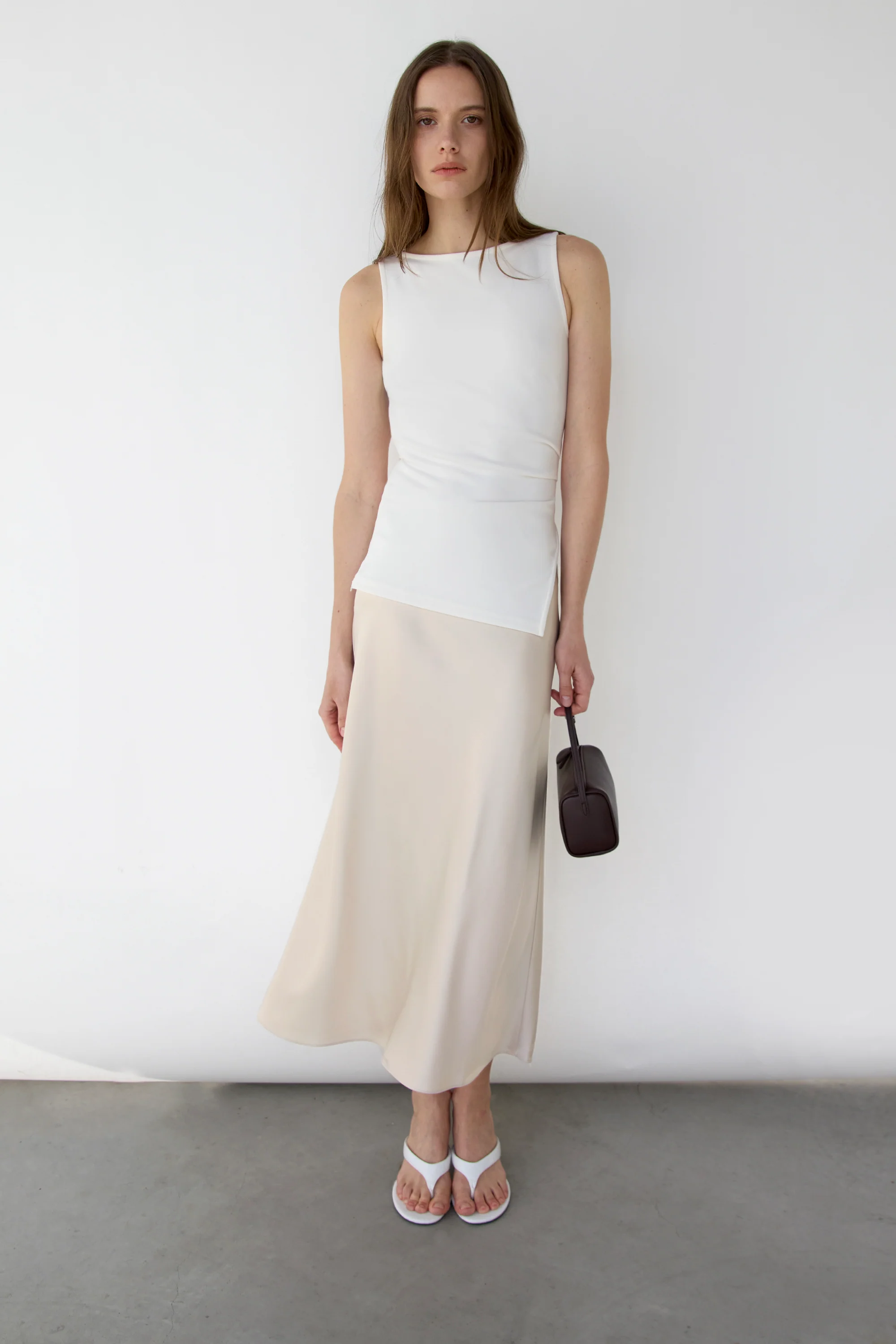SATIN MAXI SKIRT