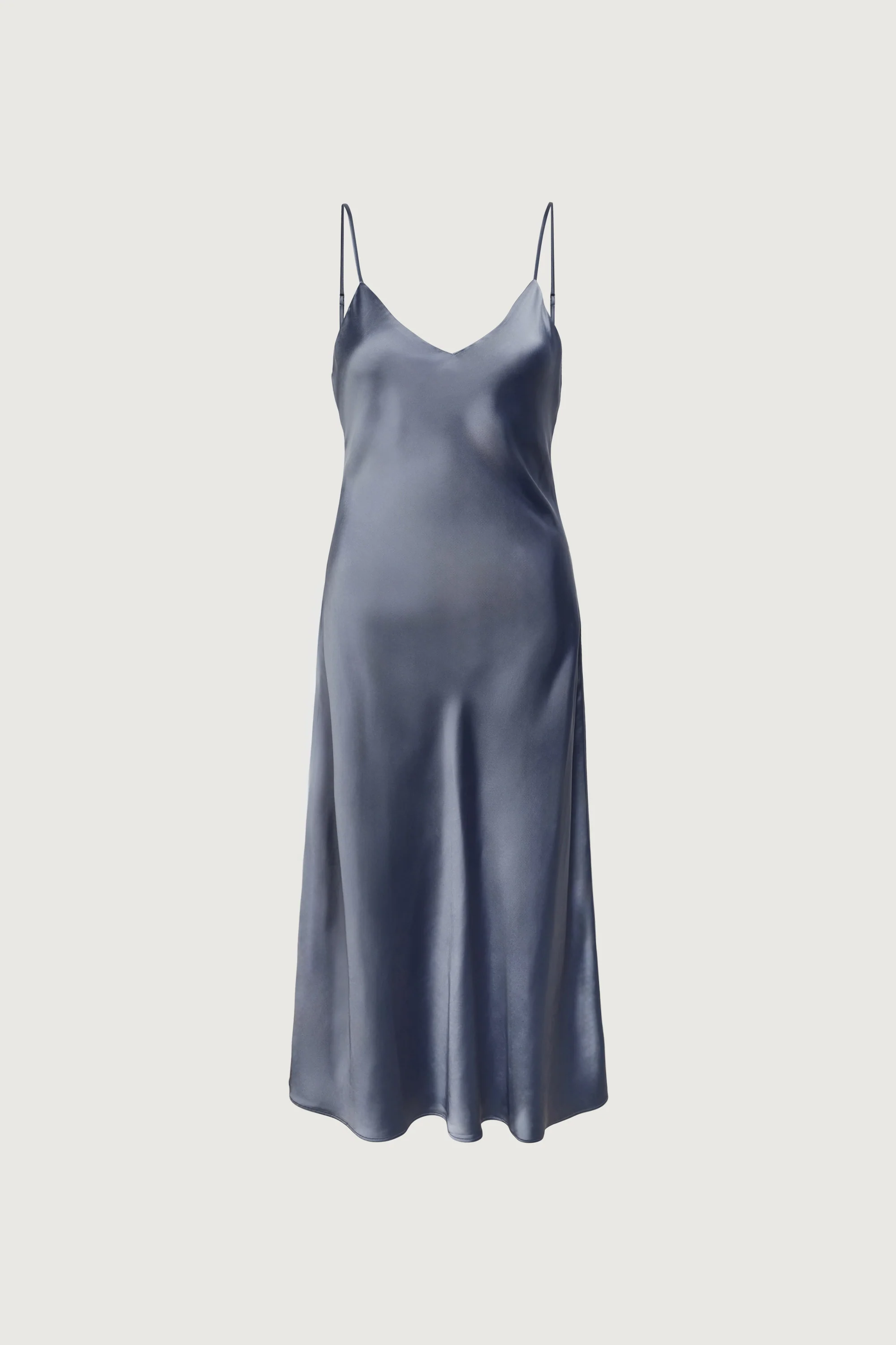 SATIN V-NECK MIDI DRESS - Image 11