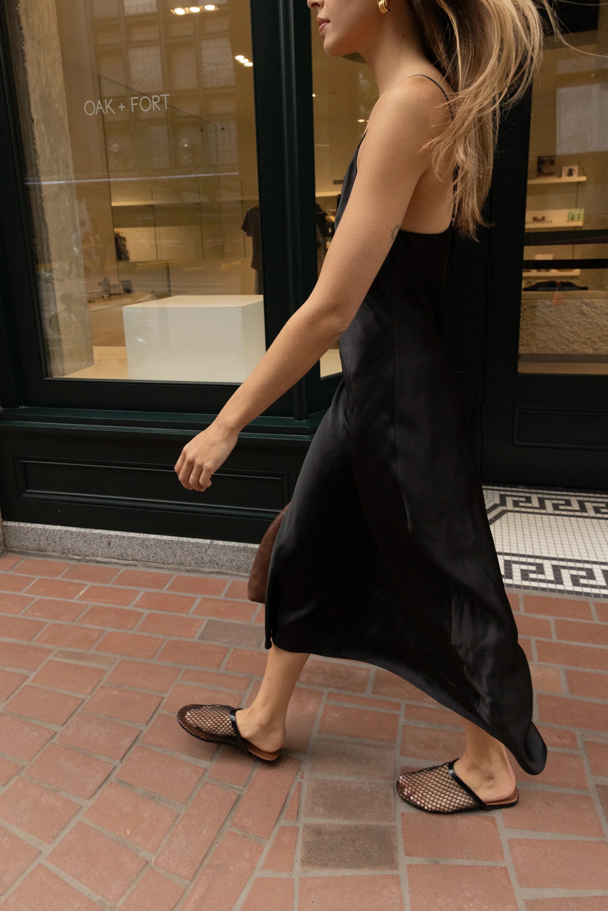 SATIN V-NECK MIDI DRESS - Image 5