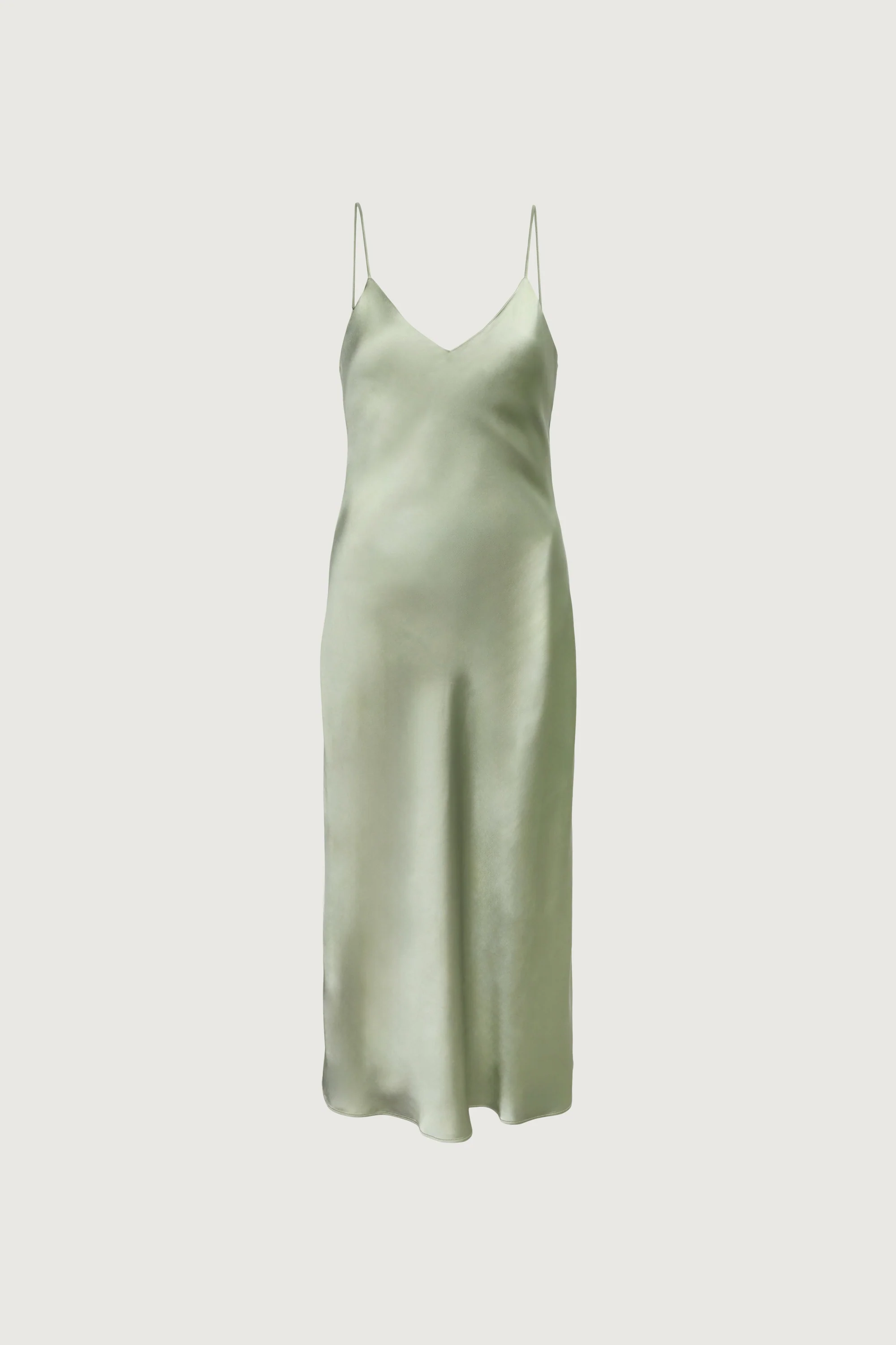 SATIN V-NECK MIDI DRESS - Image 8