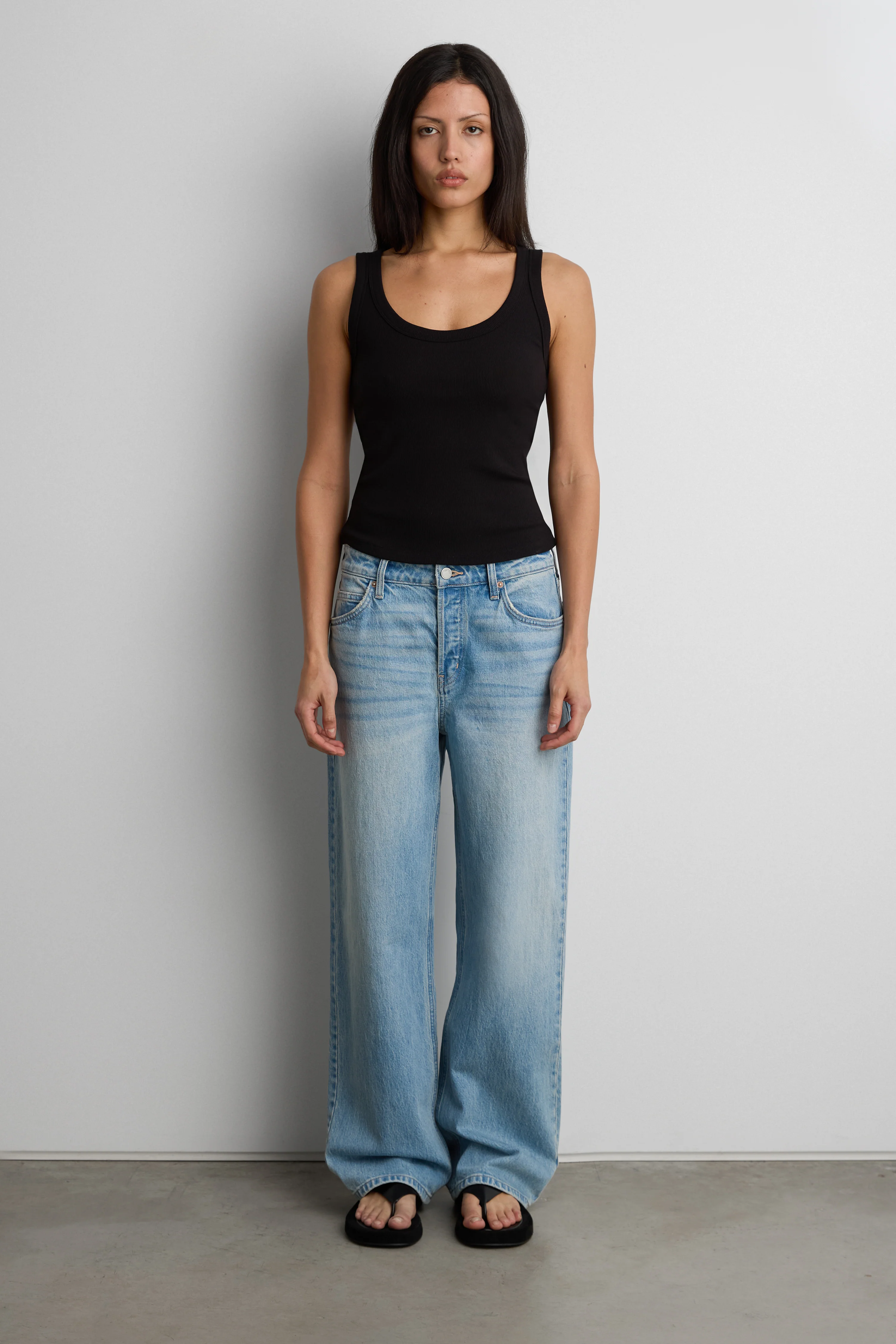 RIBBED MODAL SCOOP NECK TANK TOP - Image 6