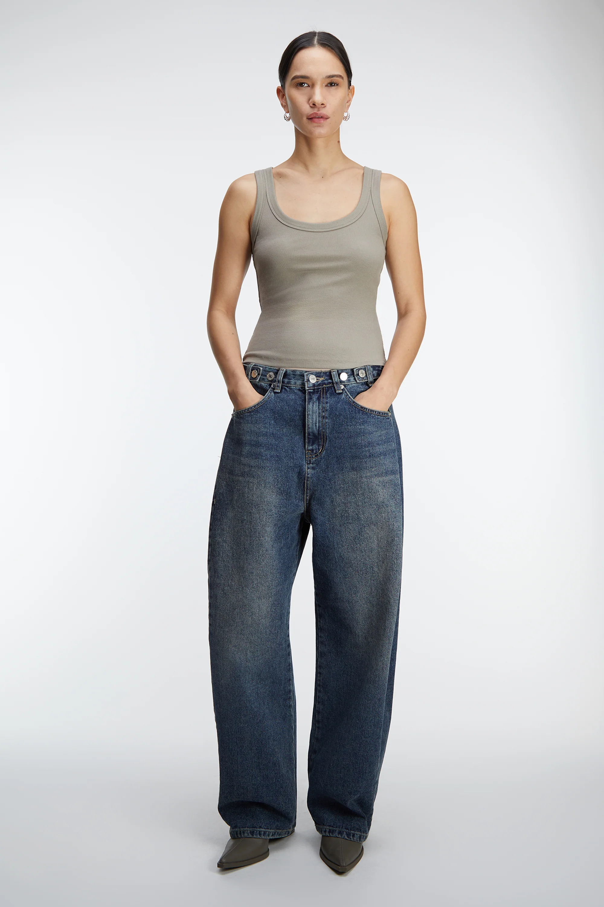 RIBBED MODAL SCOOP NECK TANK TOP - Image 8