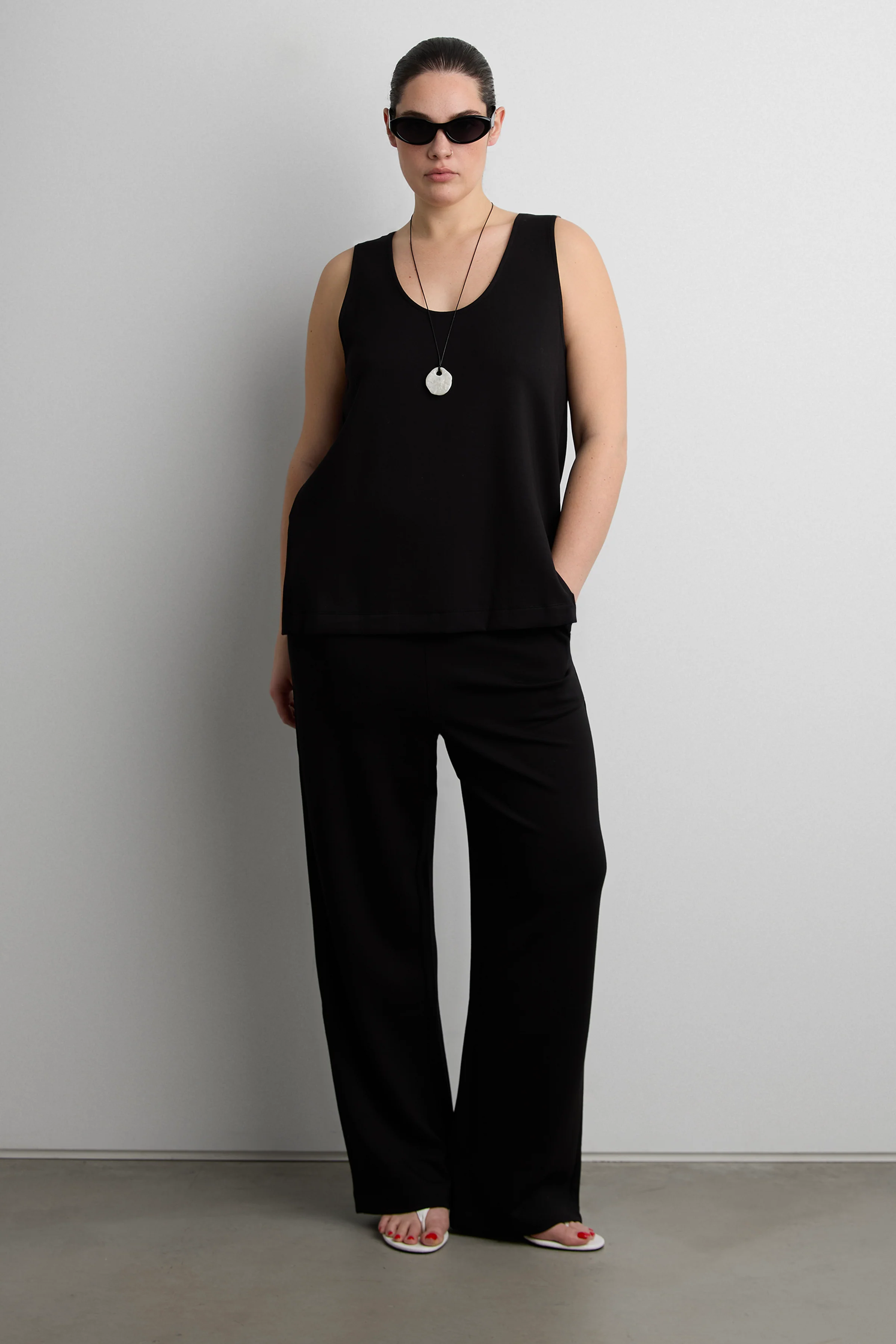 SCUBA ELASTIC WAIST STRAIGHT LEG PANT - Image 5