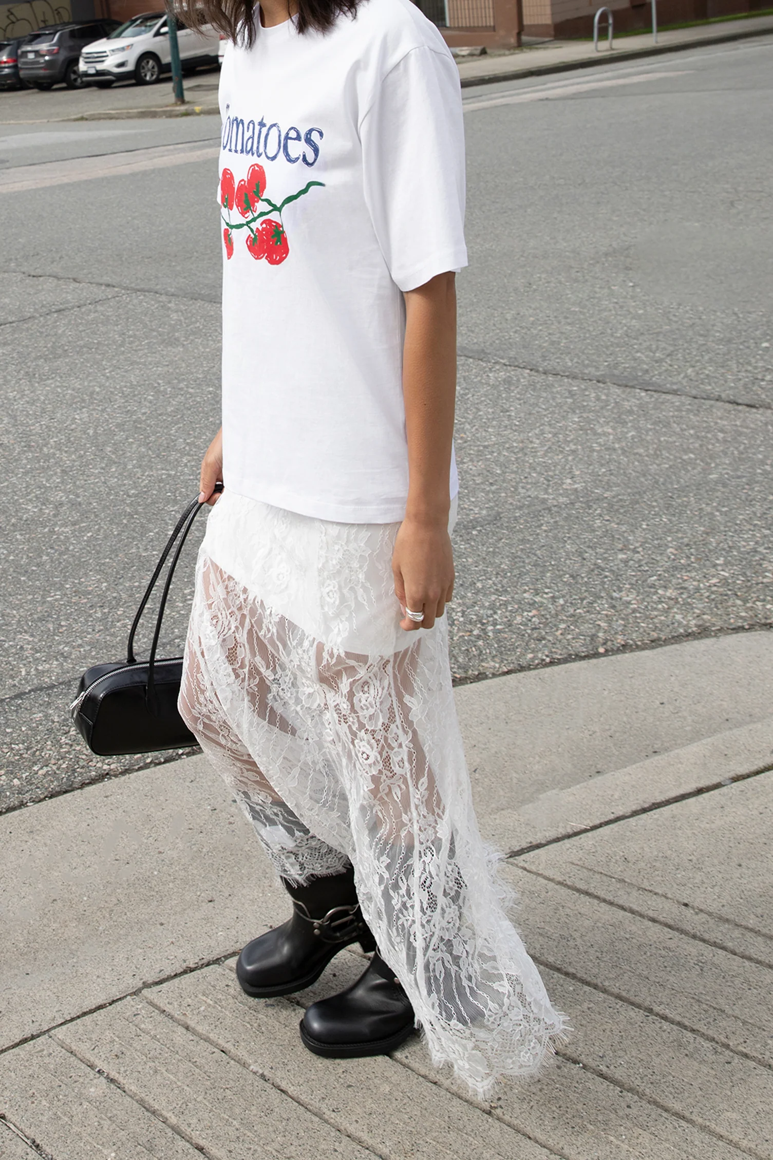 SHEER LAYERED LACE MAXI SKIRT - Image 3