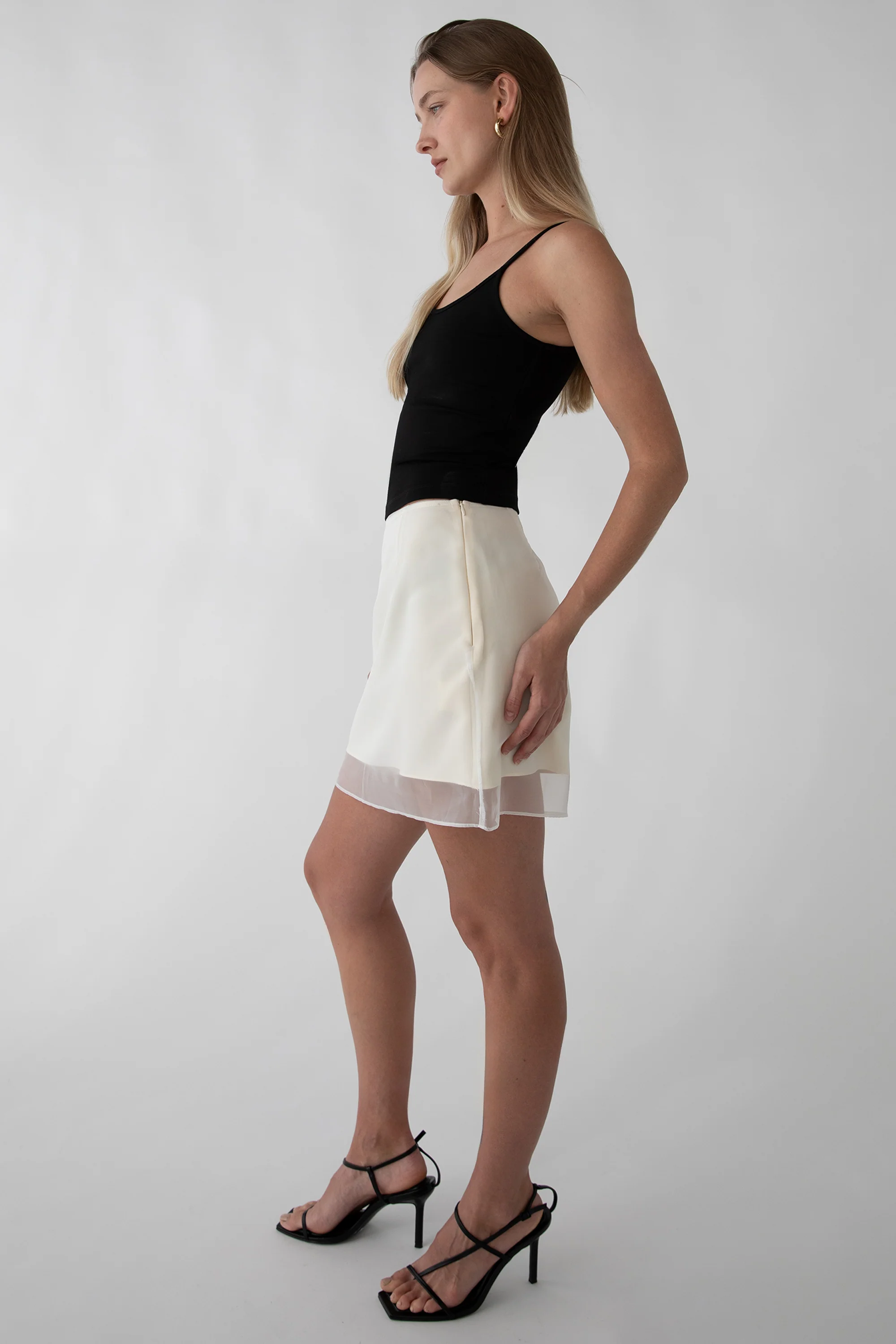 SHEER LAYERED MINI SKIRT - Image 4