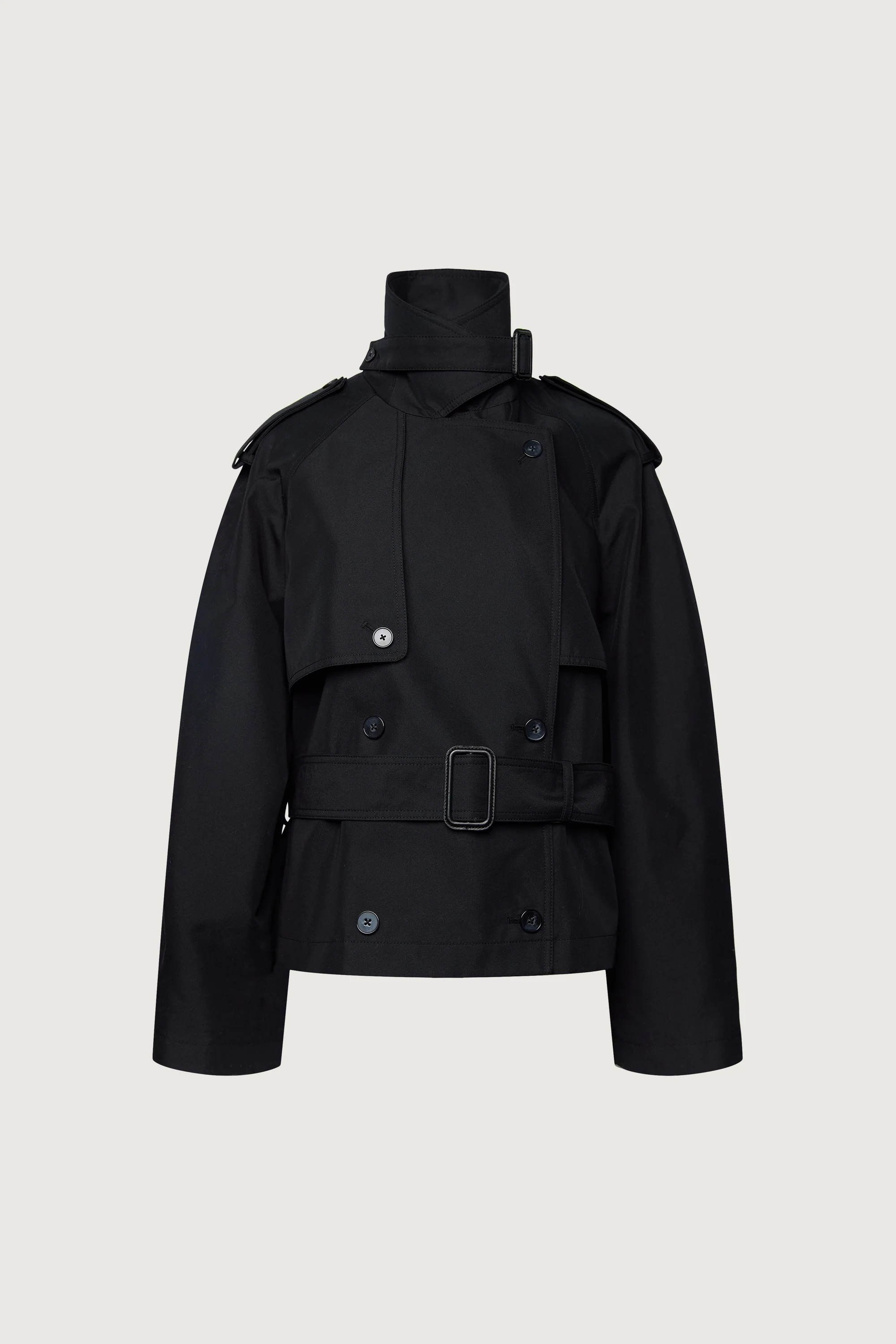NEW SHORT BELTED TRENCH COAT - Image 4