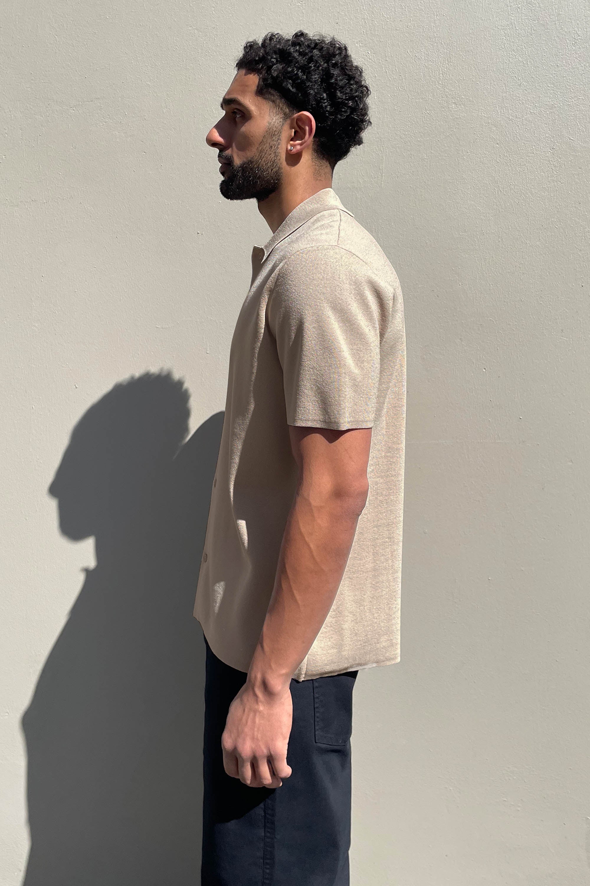 SHORT SLEEVE BUTTON UP SWEATER - Image 10