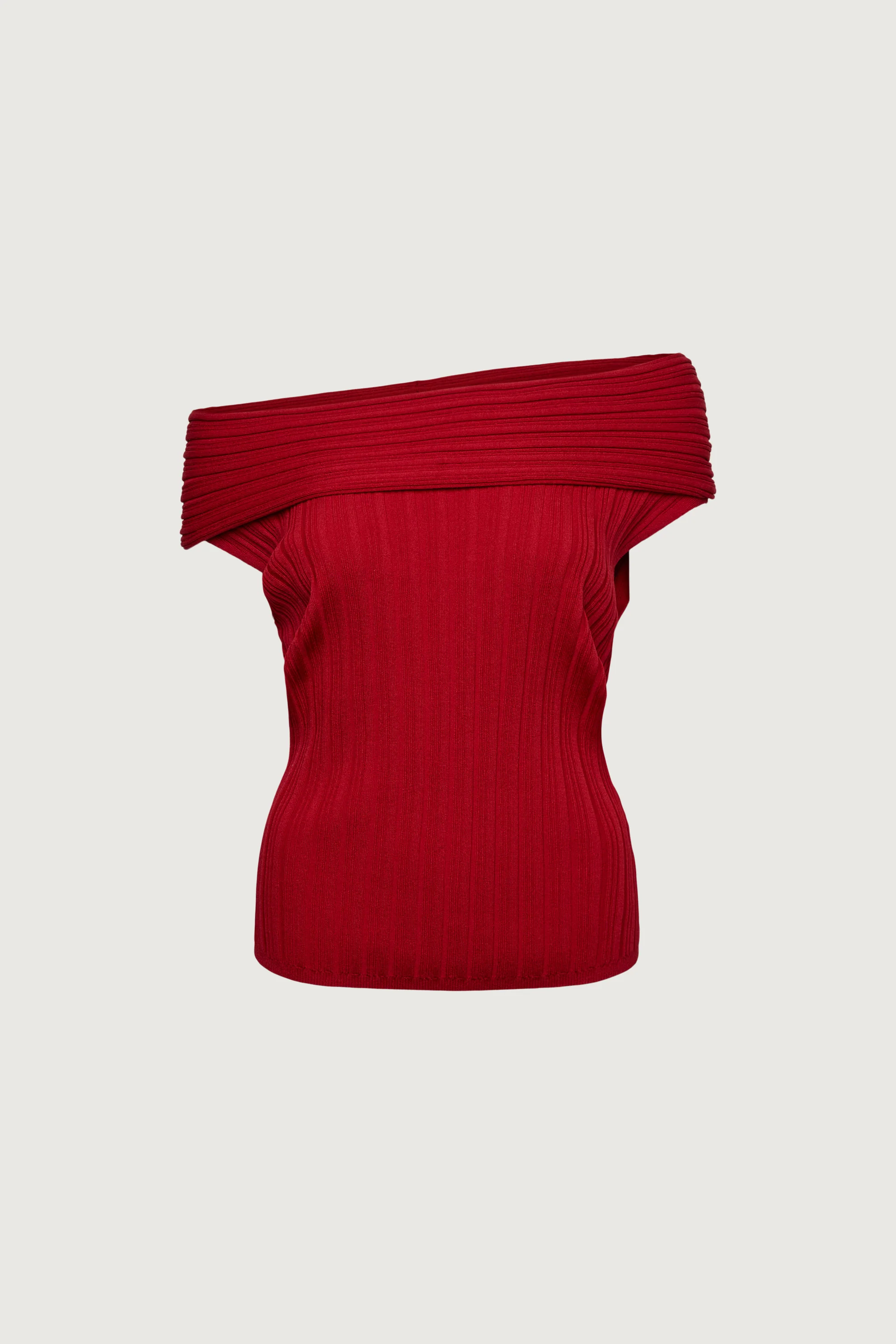 SHORT SLEEVE OFF THE SHOULDER KNIT SWEATER - Image 2