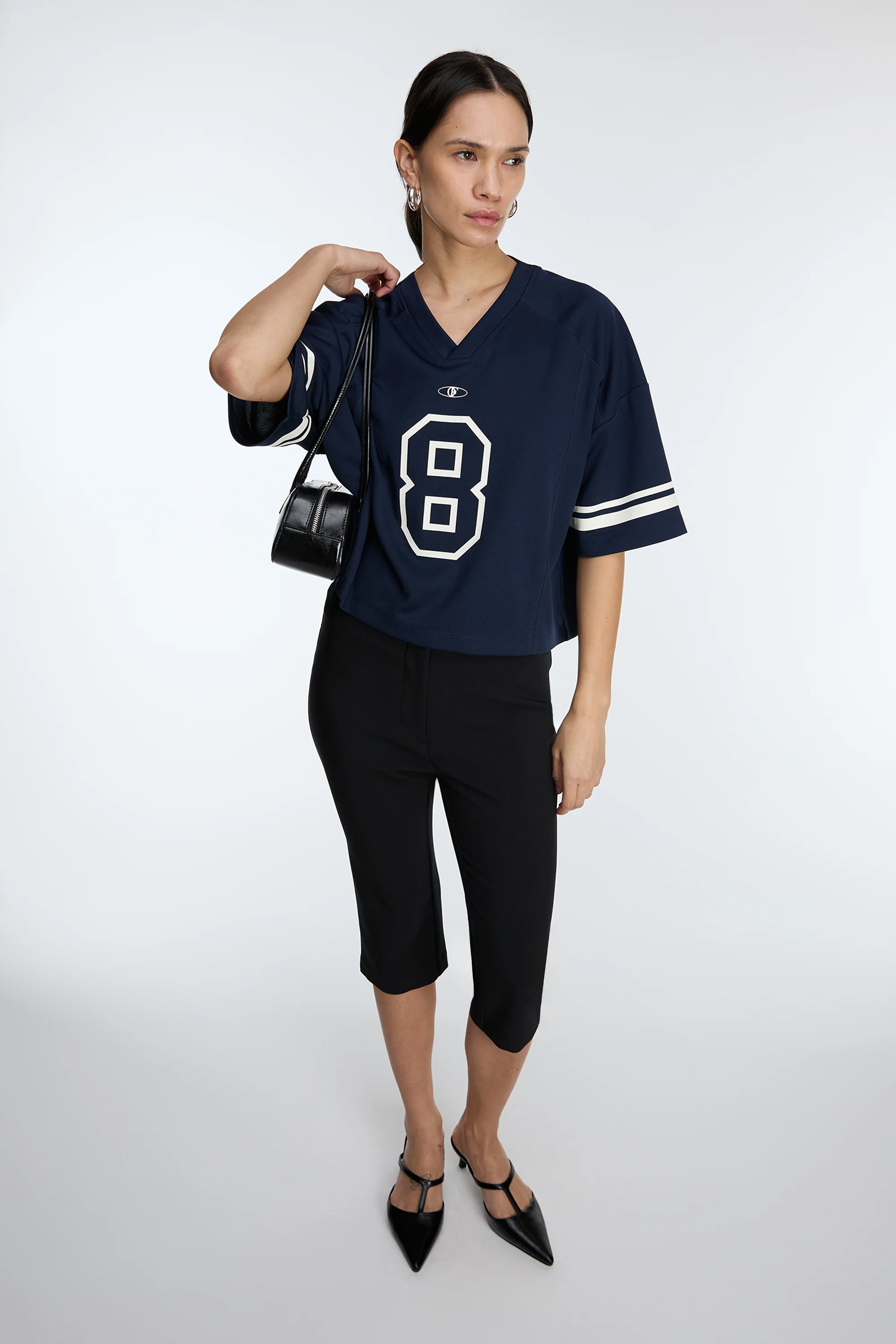 SHORT SLEEVE V-NECK JERSEY - Image 5