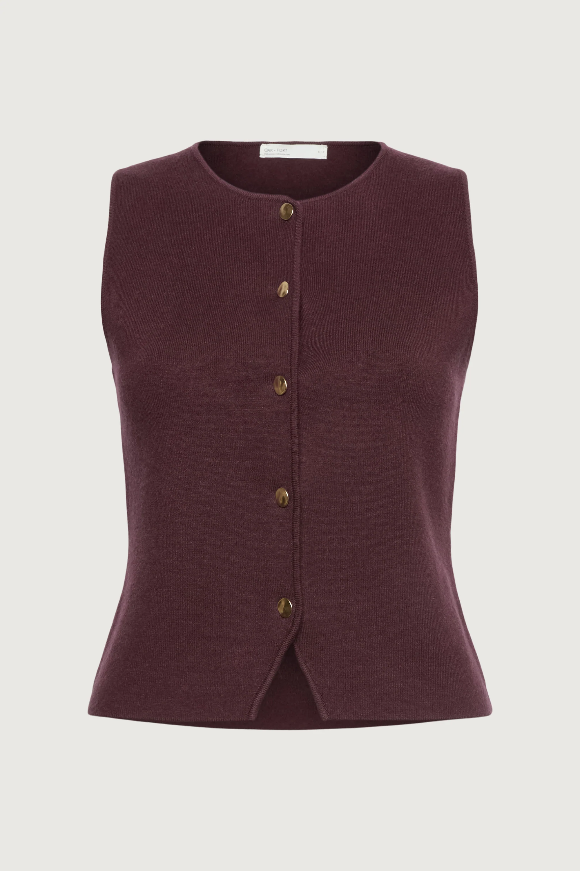 SLEEVELESS KNIT VEST WITH BUTTONS - Image 5