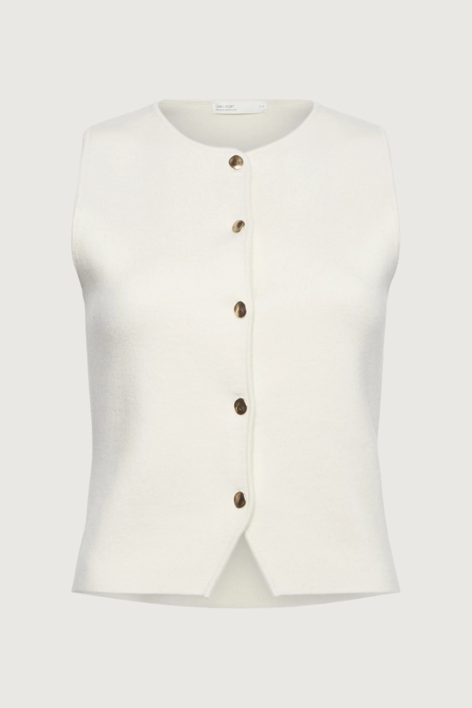 SLEEVELESS KNIT VEST WITH BUTTONS - Image 8