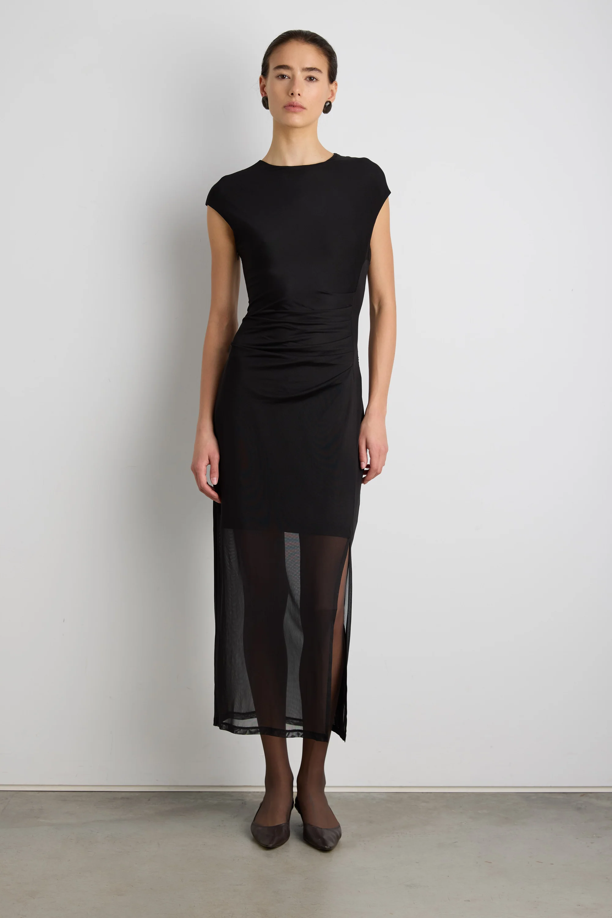 SLEEVELESS MESH MAXI DRESS - Image 11