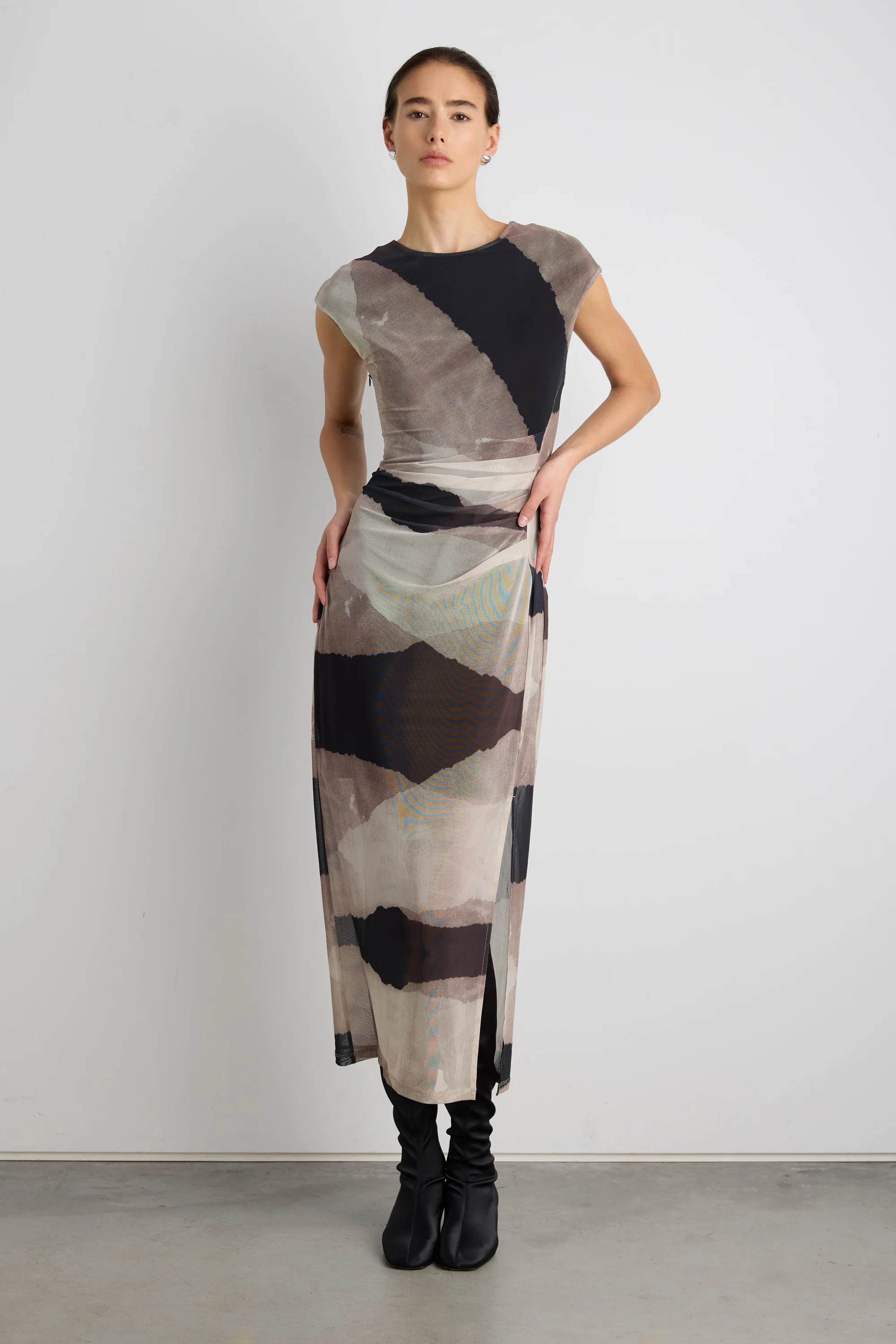 SLEEVELESS MESH MAXI DRESS - Image 6