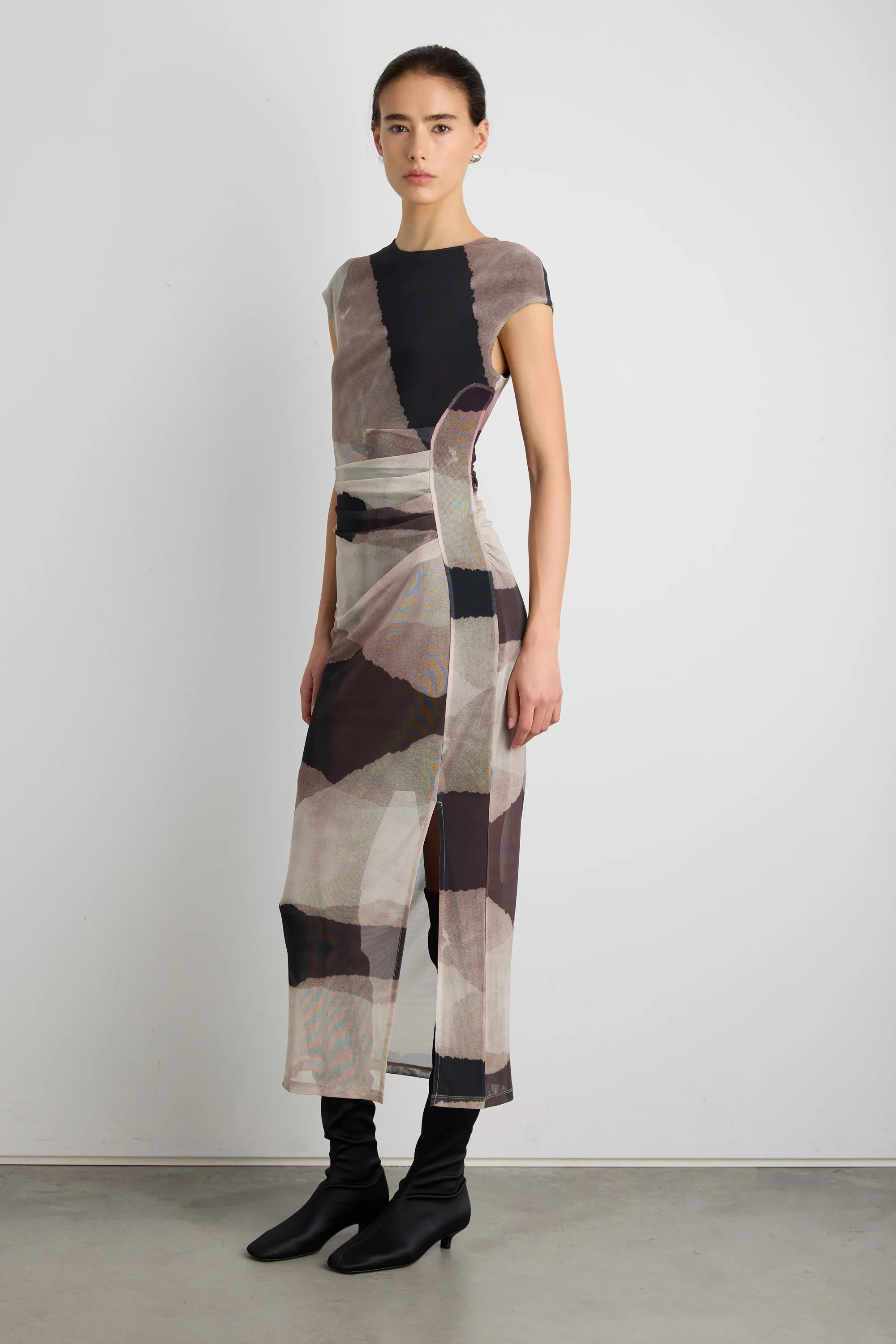 SLEEVELESS MESH MAXI DRESS - Image 7