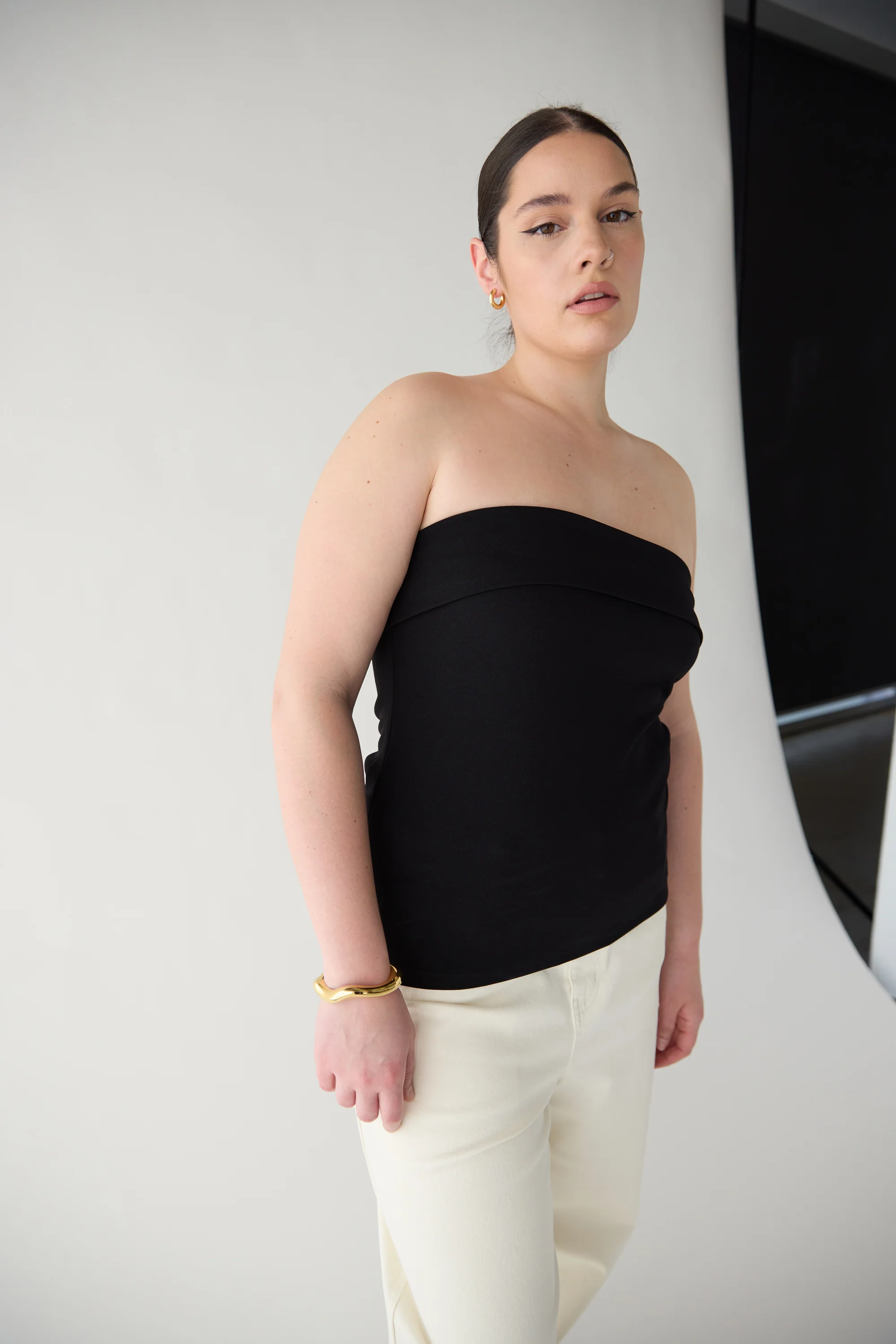 TUBE TOP WITH FOLD-OVER DETAIL - Image 4
