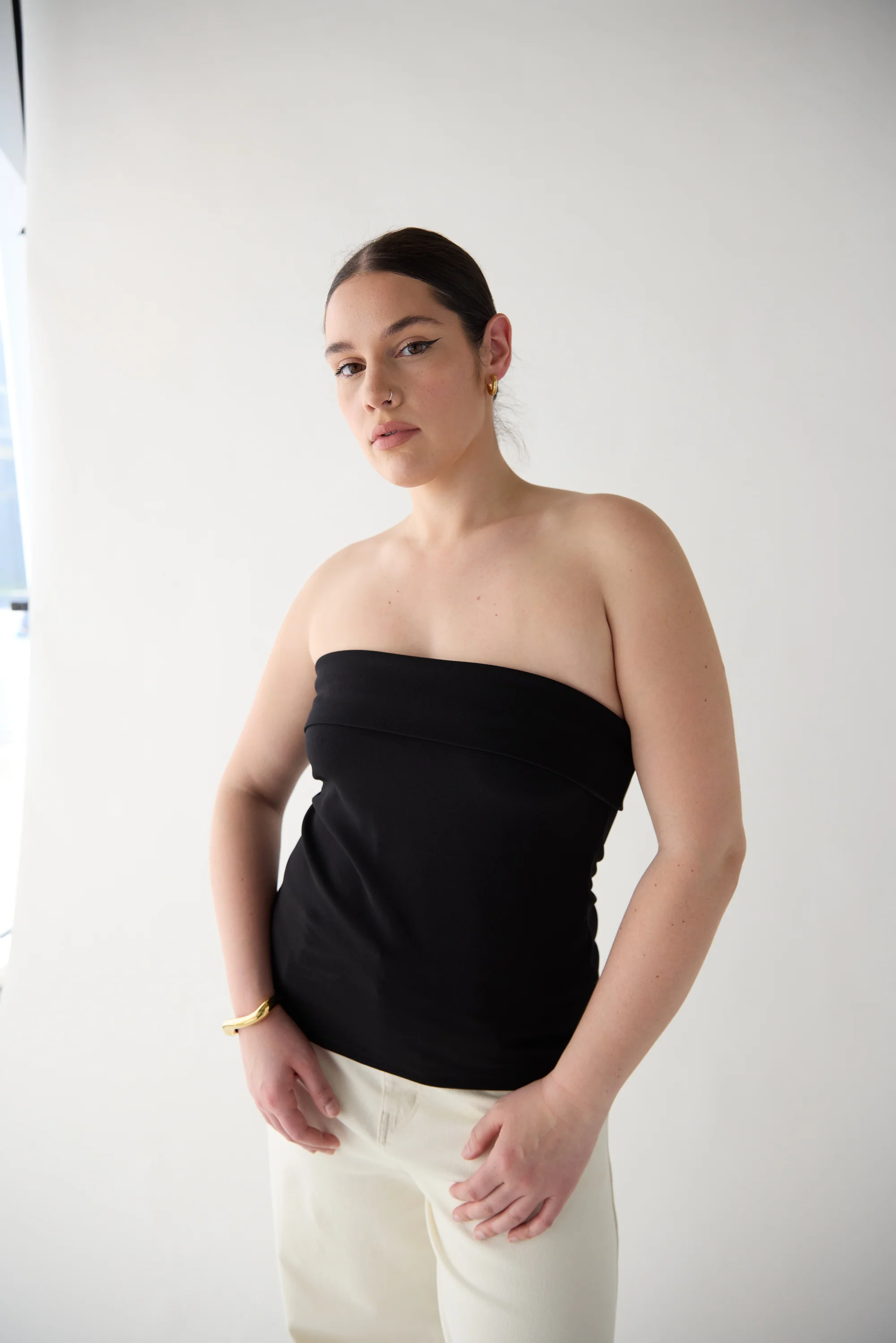TUBE TOP WITH FOLD-OVER DETAIL - Image 5