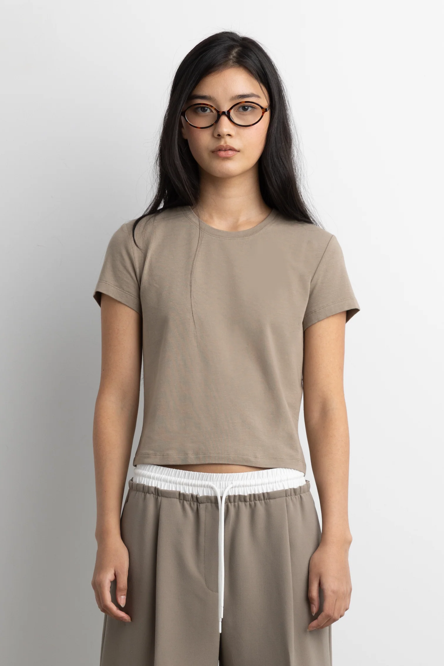 COTTON MODAL SLIM FIT CREWNECK T-SHIRT - Image 5
