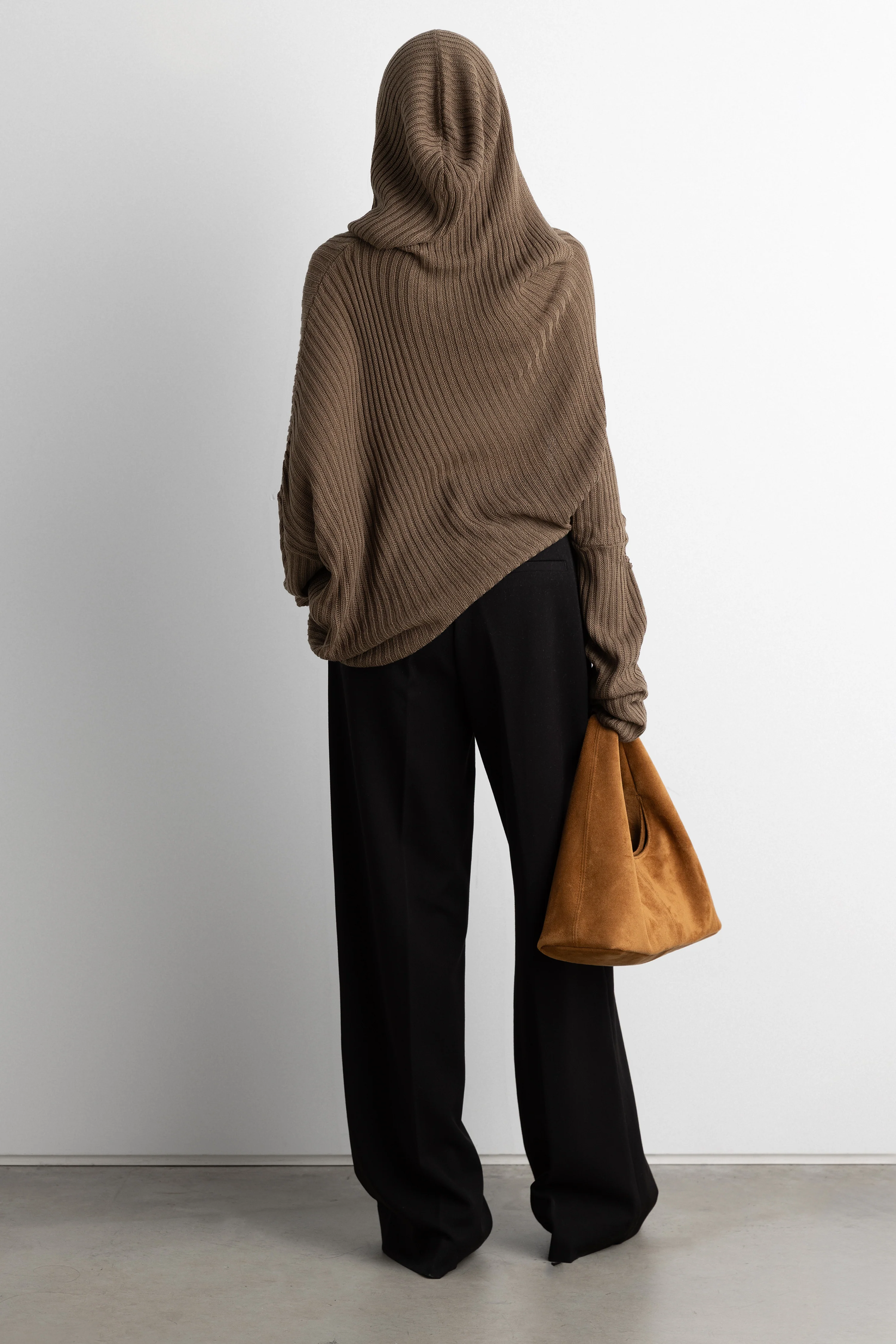 SLOUCHY OFF THE SHOULDER KNIT HOODIE - Image 10