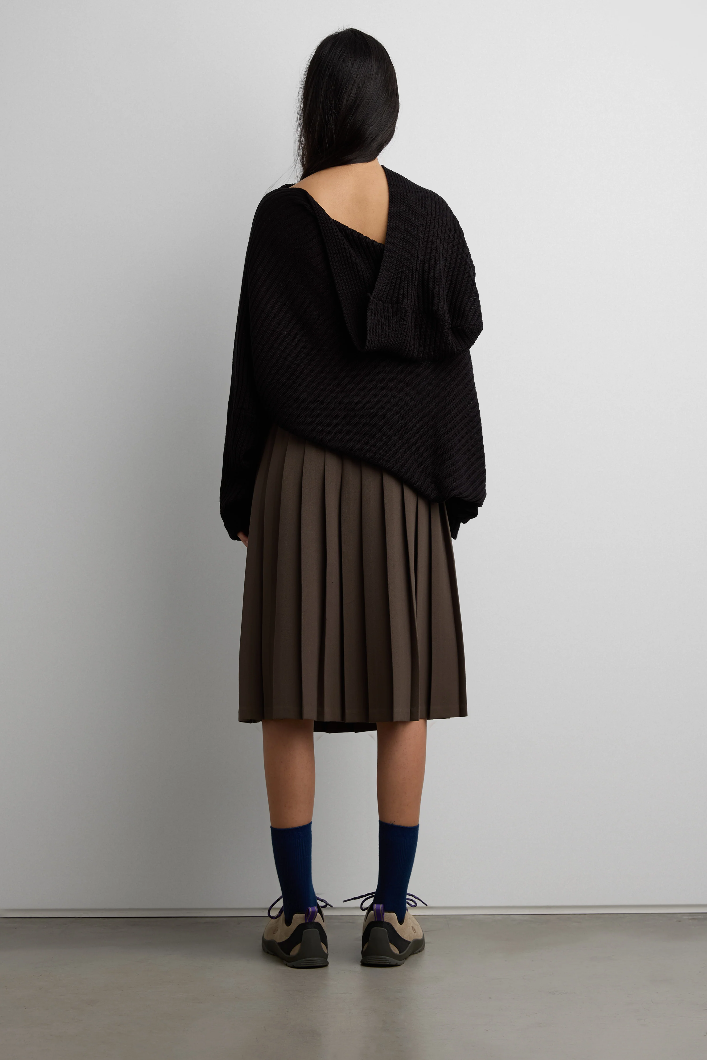 SLOUCHY OFF THE SHOULDER KNIT HOODIE - Image 13