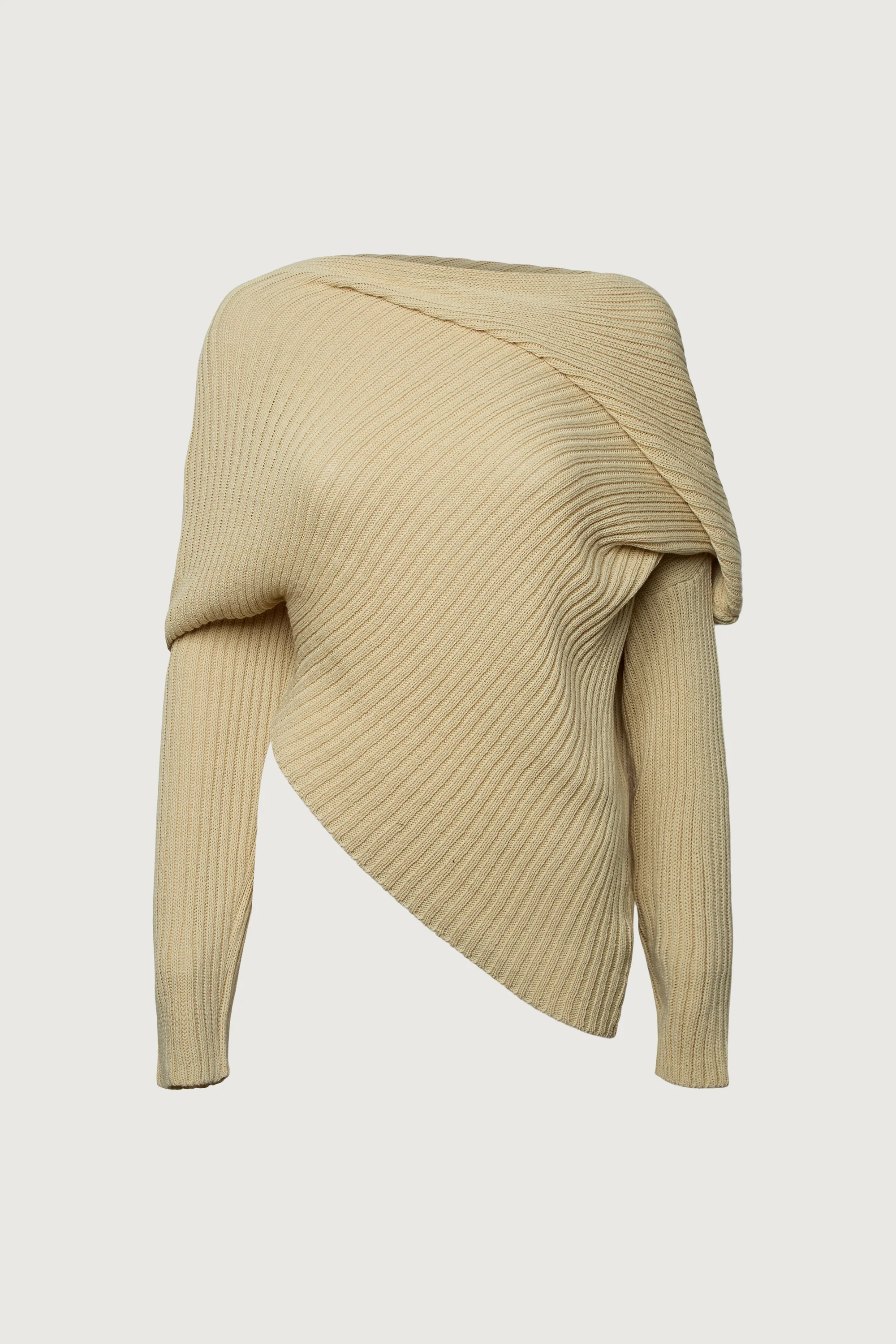 SLOUCHY OFF THE SHOULDER KNIT HOODIE - Image 19