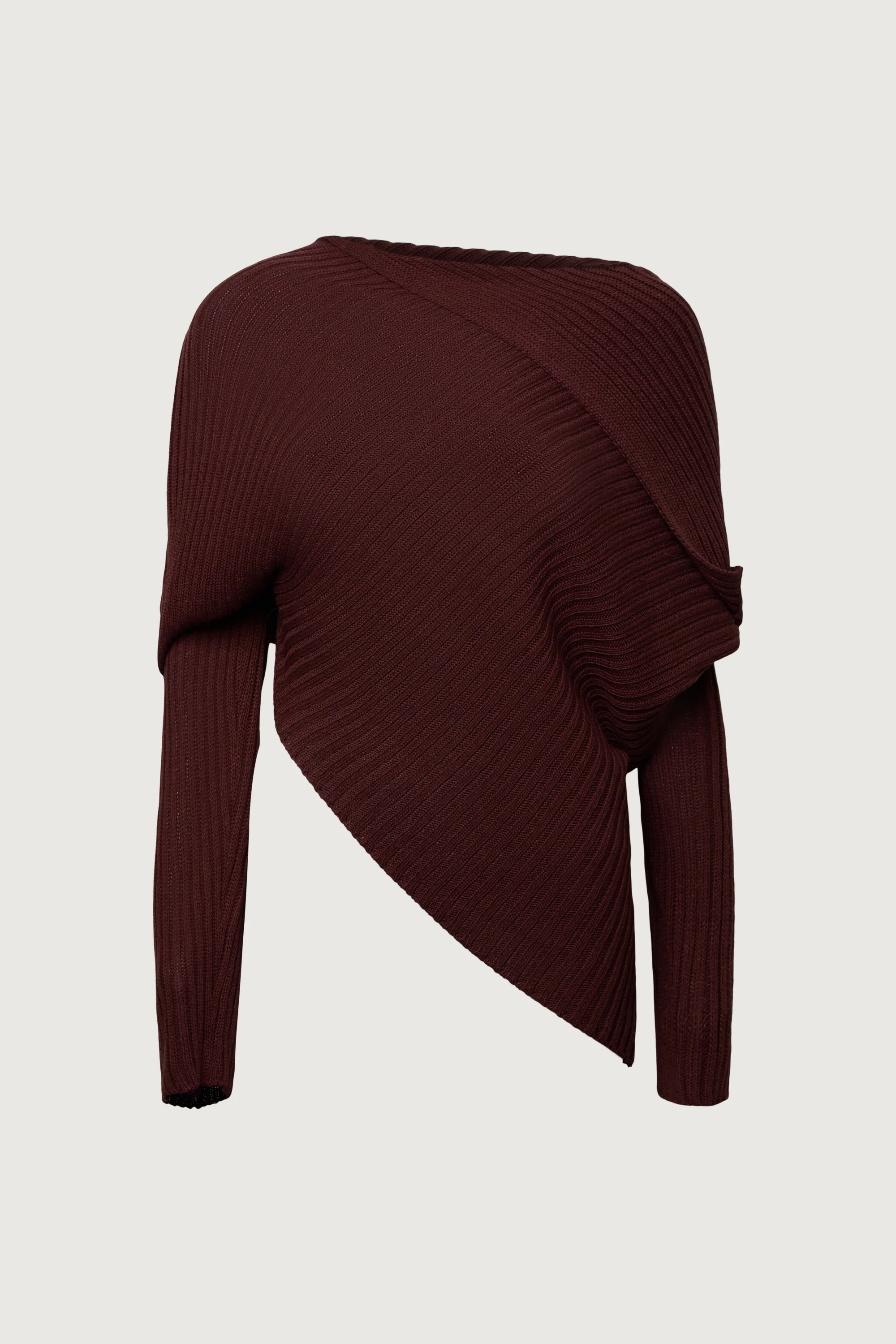 SLOUCHY OFF THE SHOULDER KNIT HOODIE - Image 5