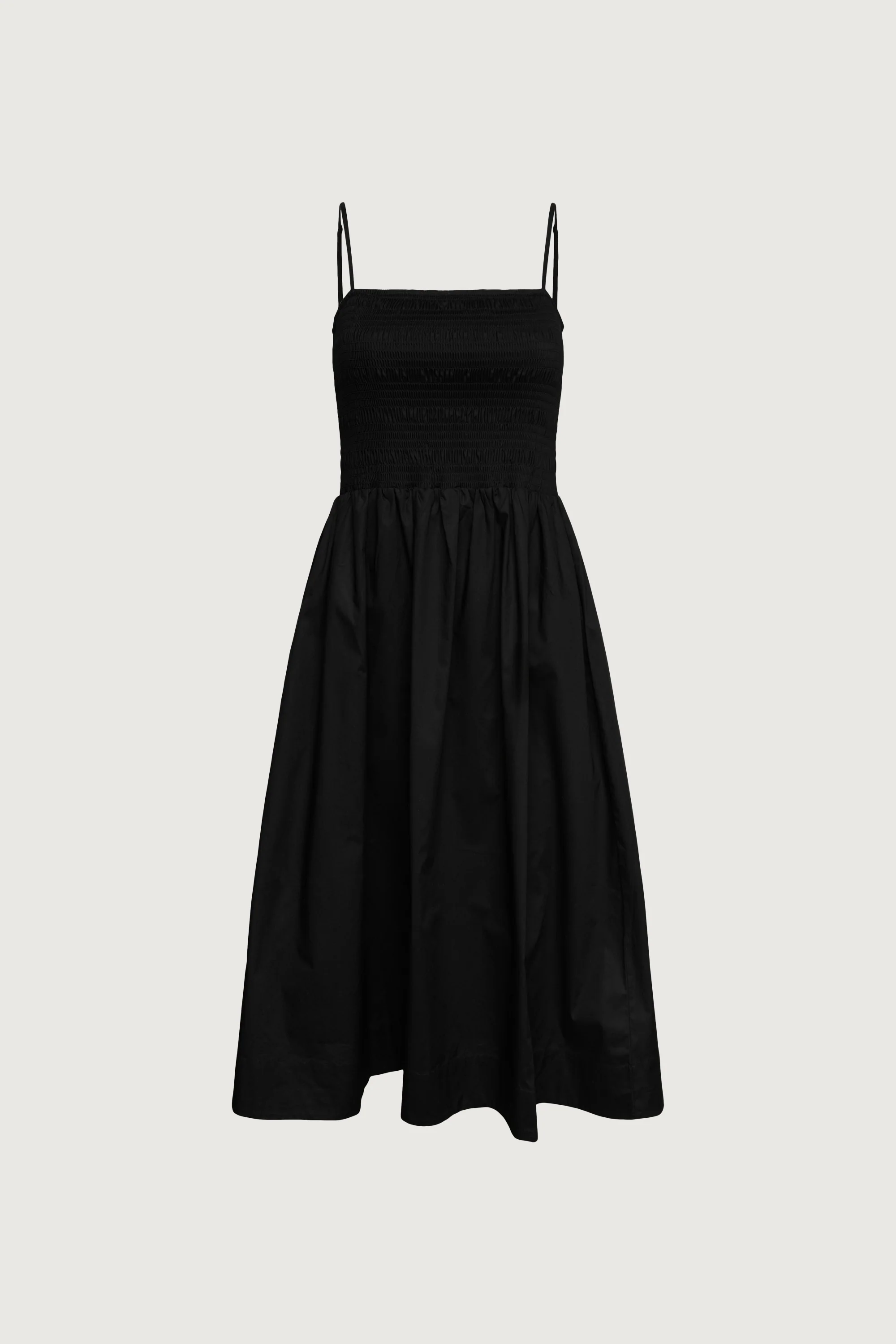 SMOCKED POPLIN MIDI DRESS - Image 6