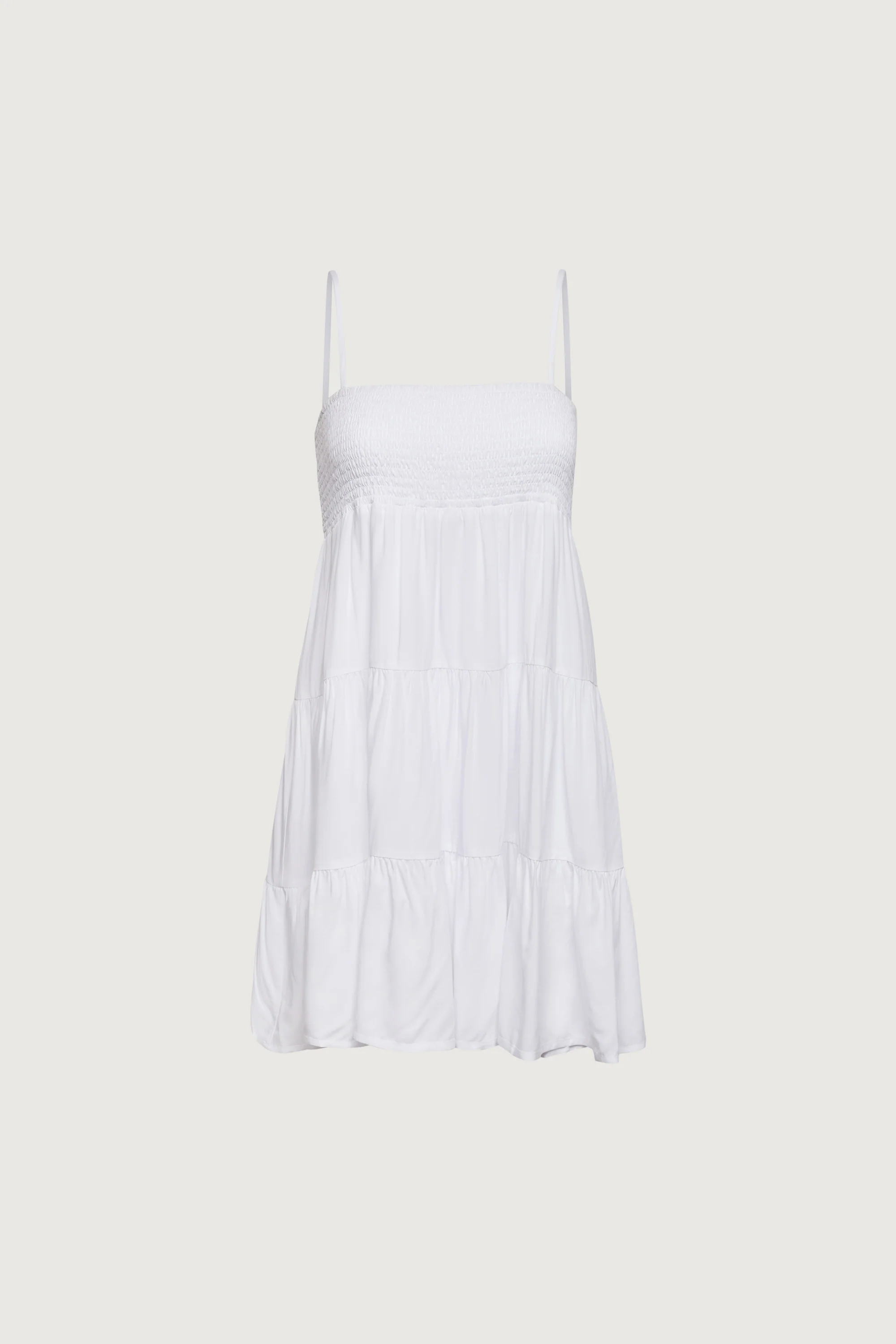 SMOCKED TIERED MINI DRESS - Image 6