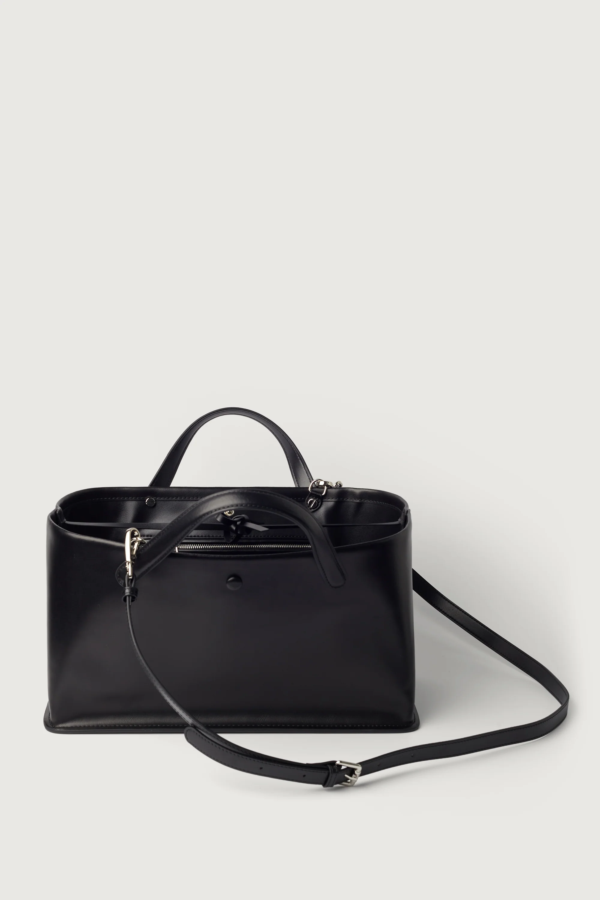 STRUCTURED LEATHER HANDBAG - Image 5
