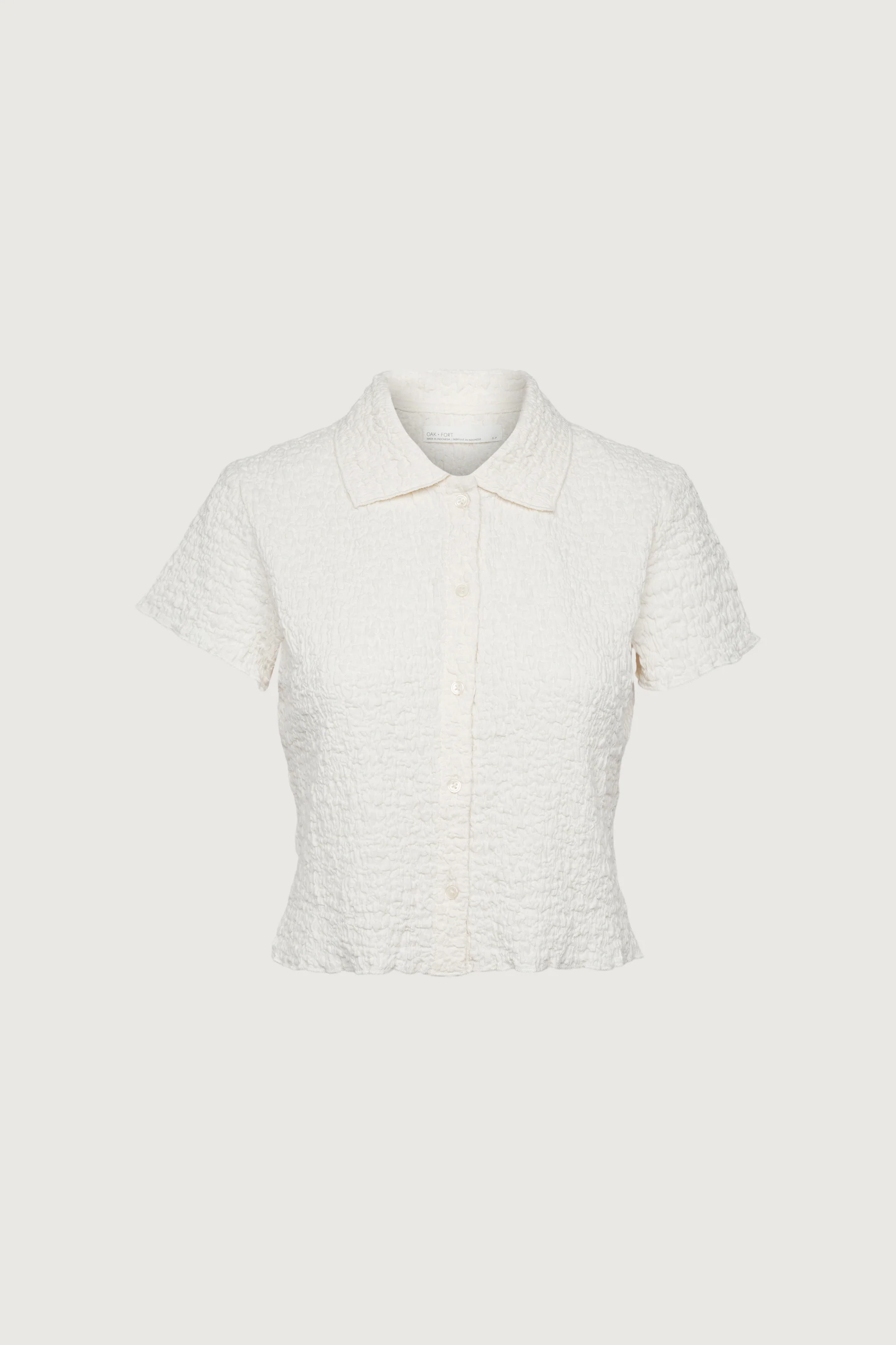 CRINKLE TEXTURED BUTTON UP TOP - Image 5