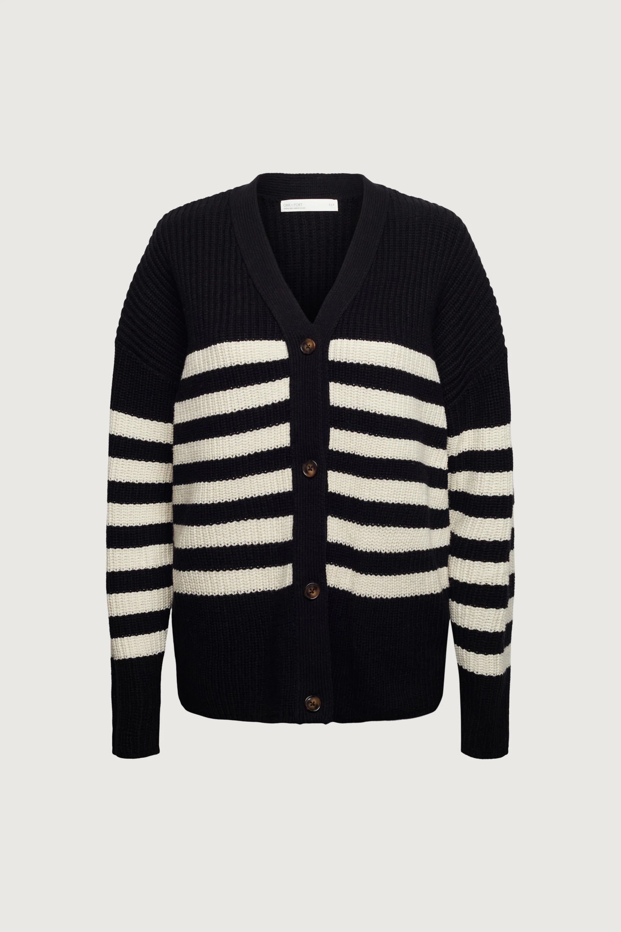 STRIPED BUTTON FRONT CARDIGAN - Image 6