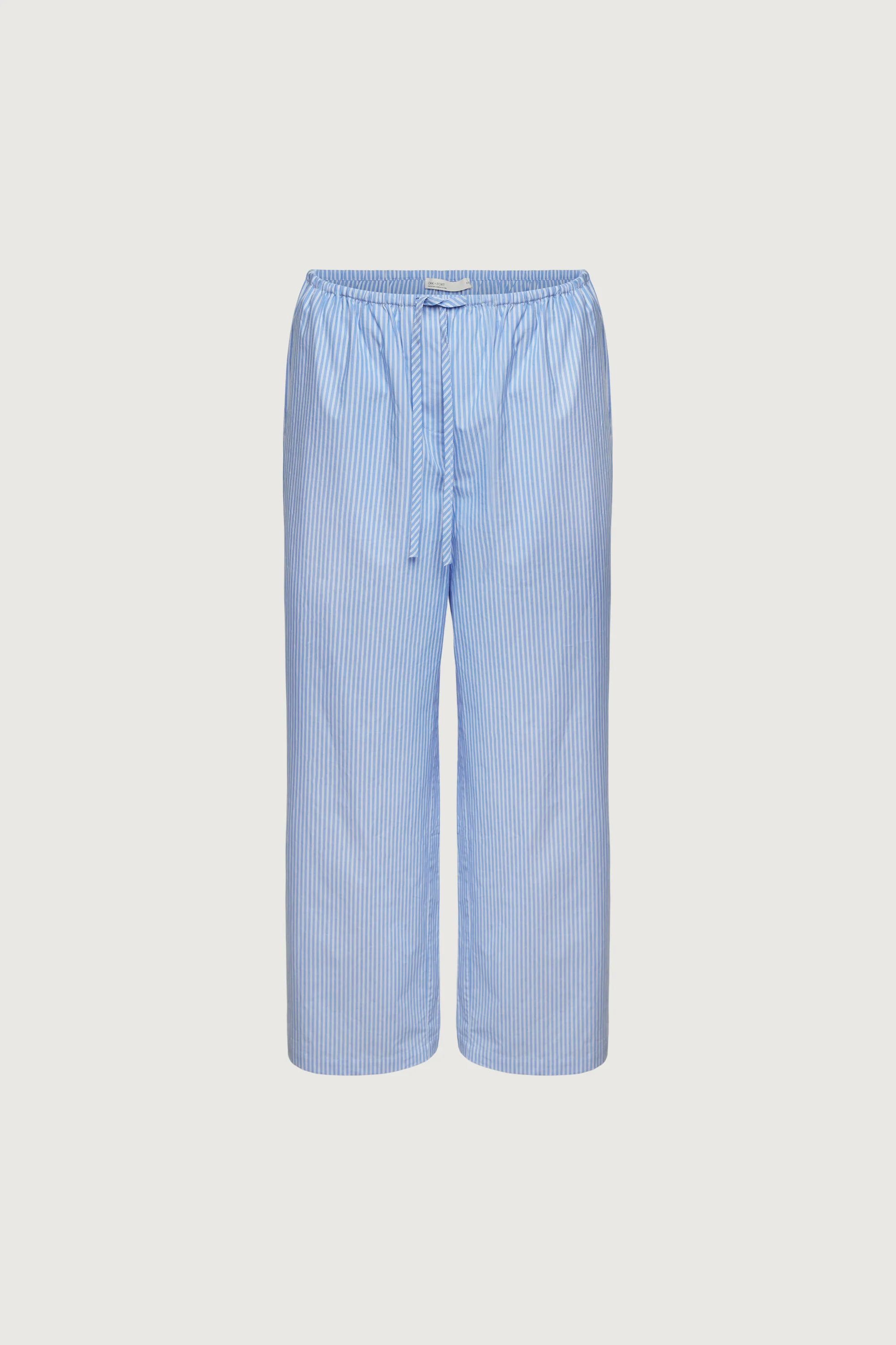 STRIPED COTTON POPLIN PAJAMA STYLE PANT - Image 7