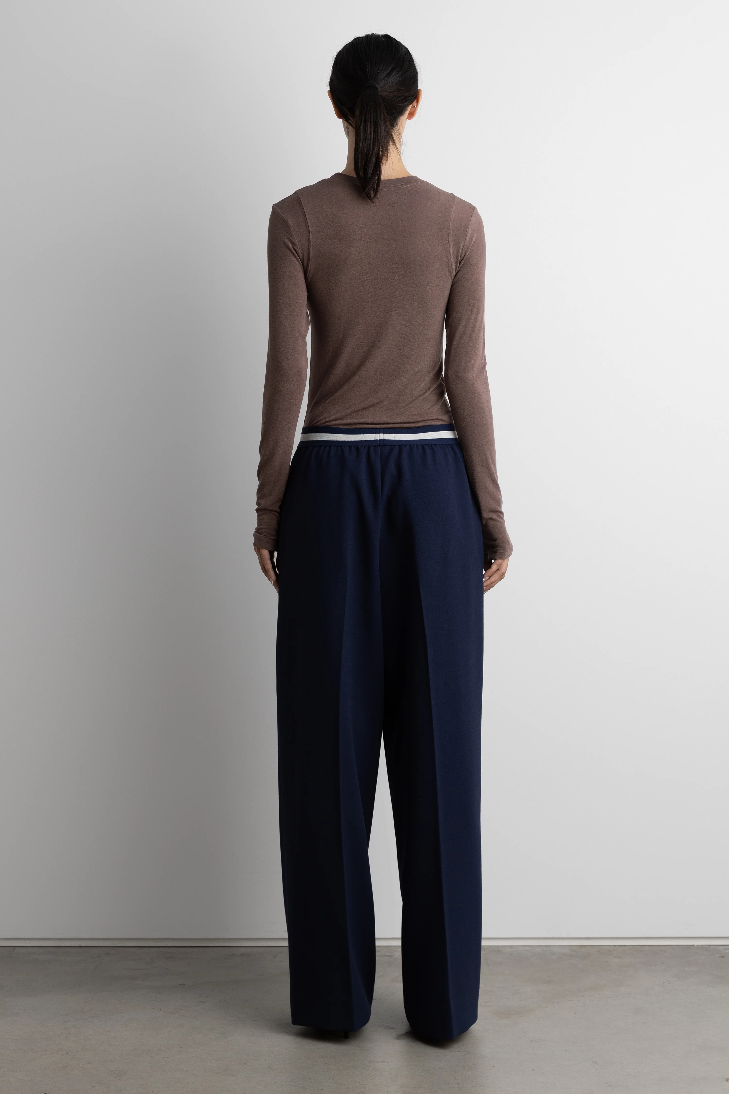 STRIPED ELASTICATED WAIST STRAIGHT LEG PANT - Image 3