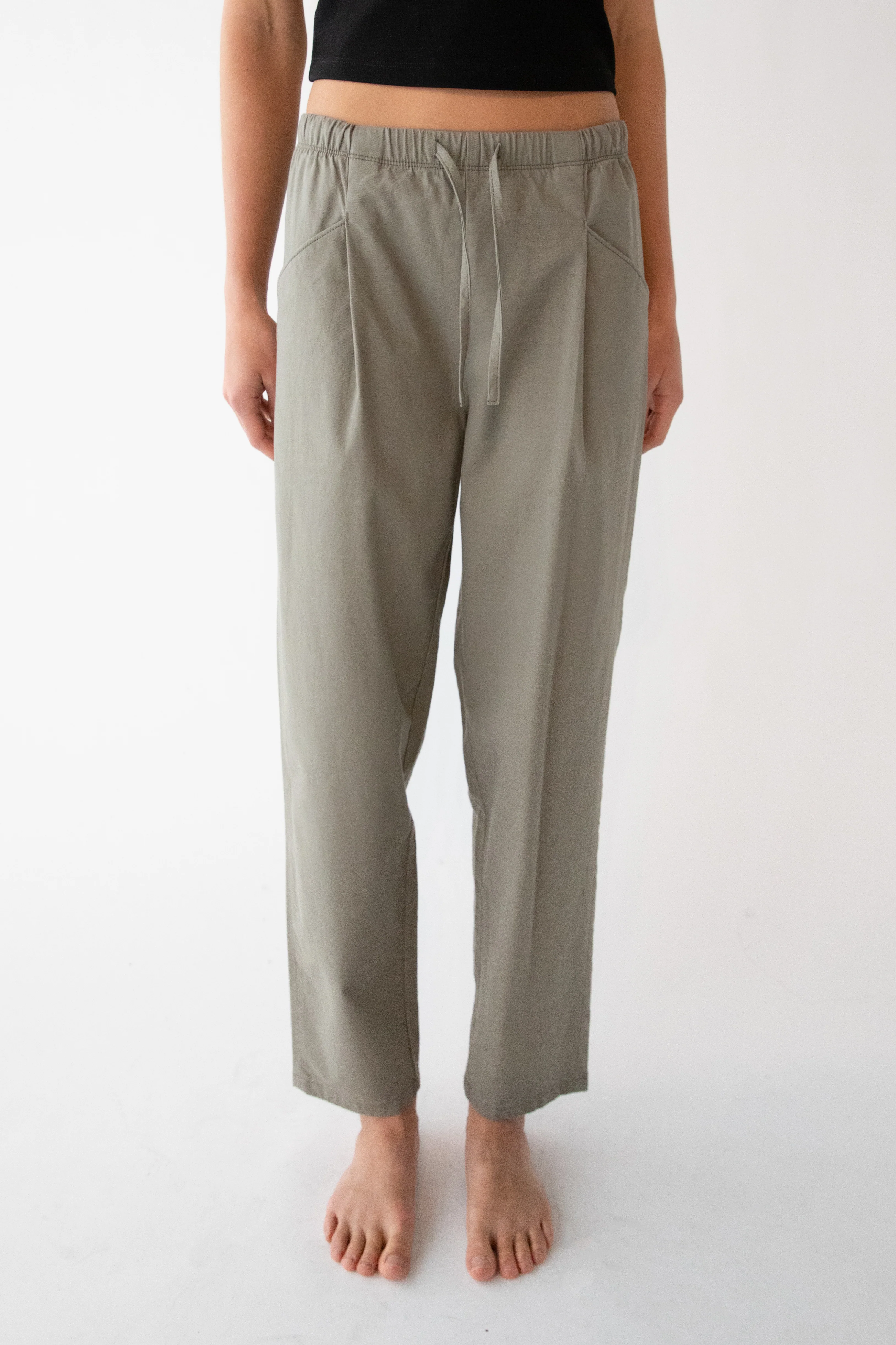 TAPERED PANT WITH DRAWSTRING WAIST - Image 2