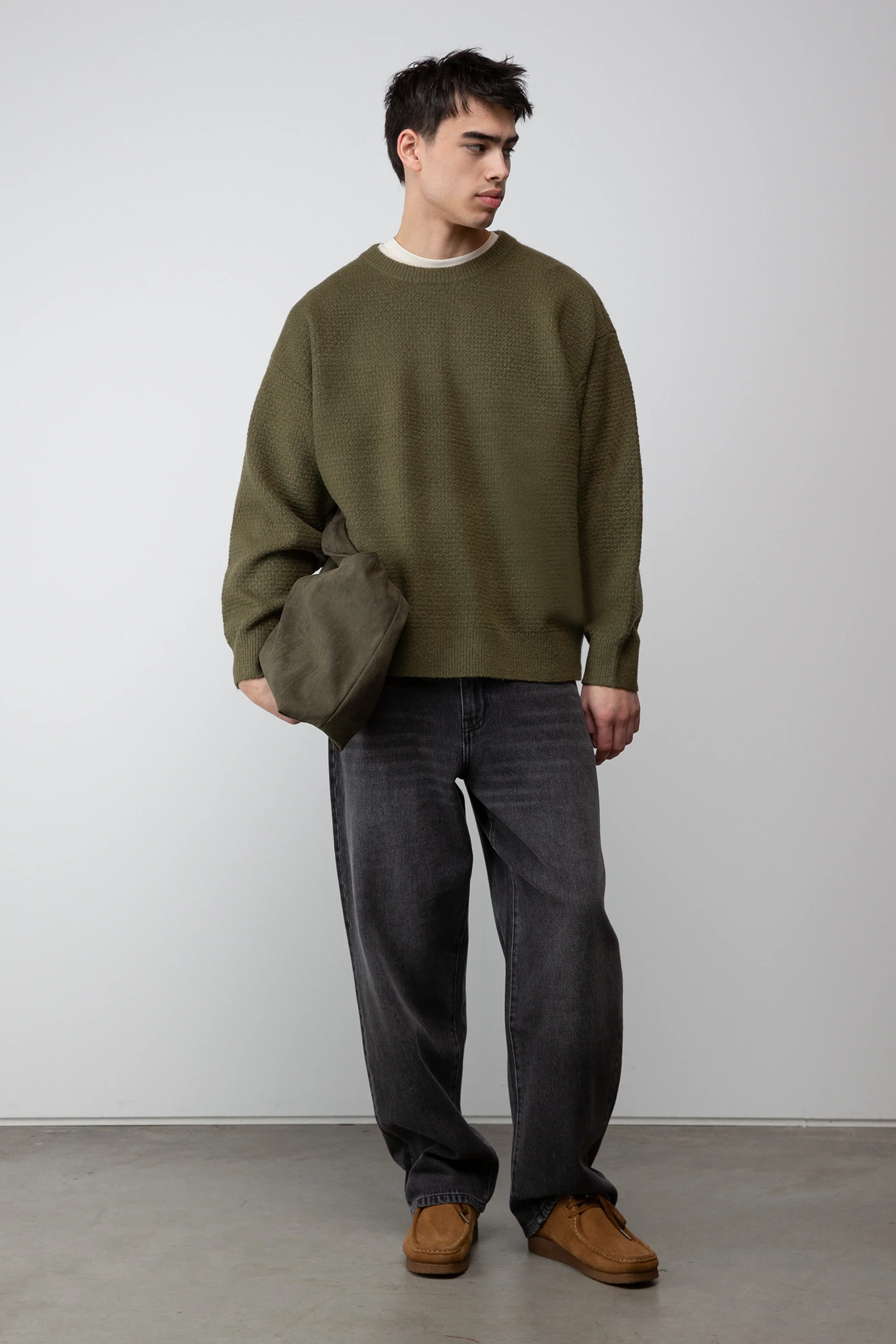 TEXTURED CREWNECK SWEATER - Image 2
