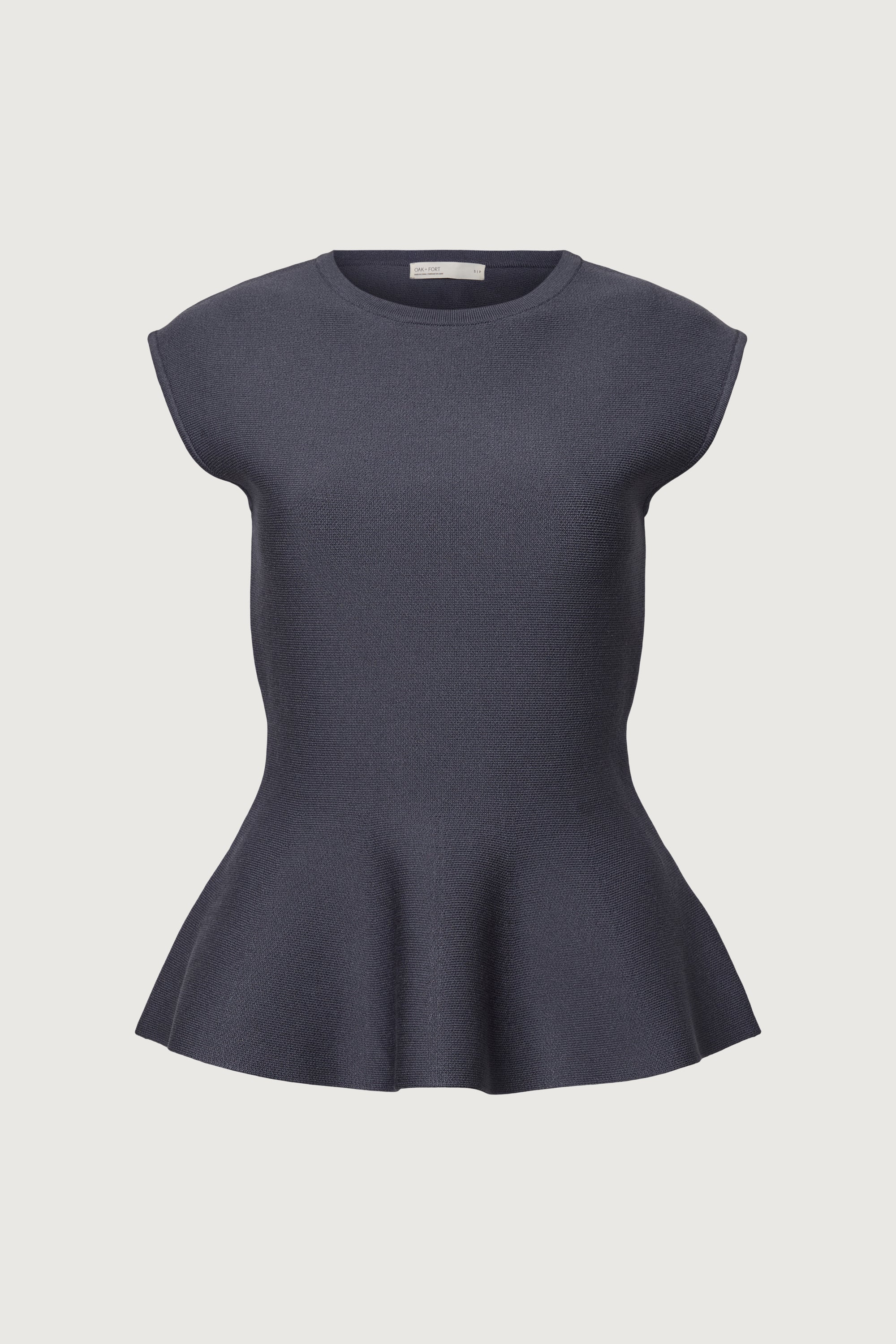 THICK RIBBED PEPLUM TOP - Image 5