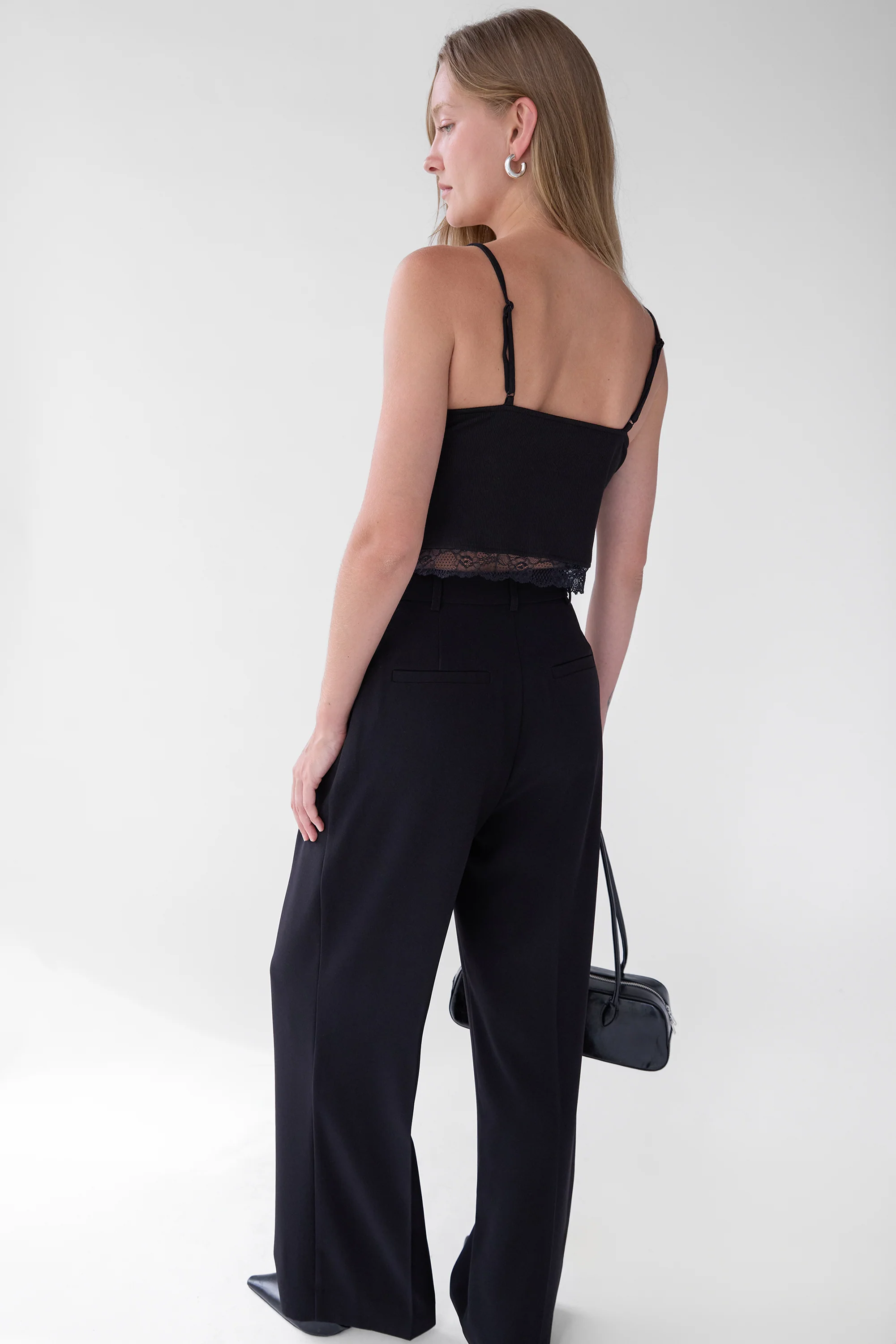 TIE FRONT LACE TRIM TANK CAMISOLE - Image 4