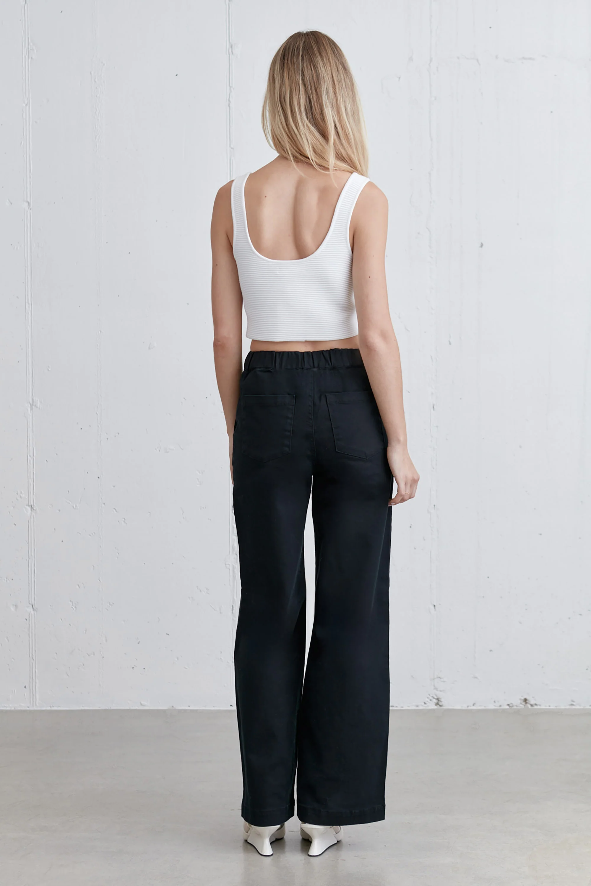 LONG LENGTH TWILL WIDE LEG PANT - Image 12
