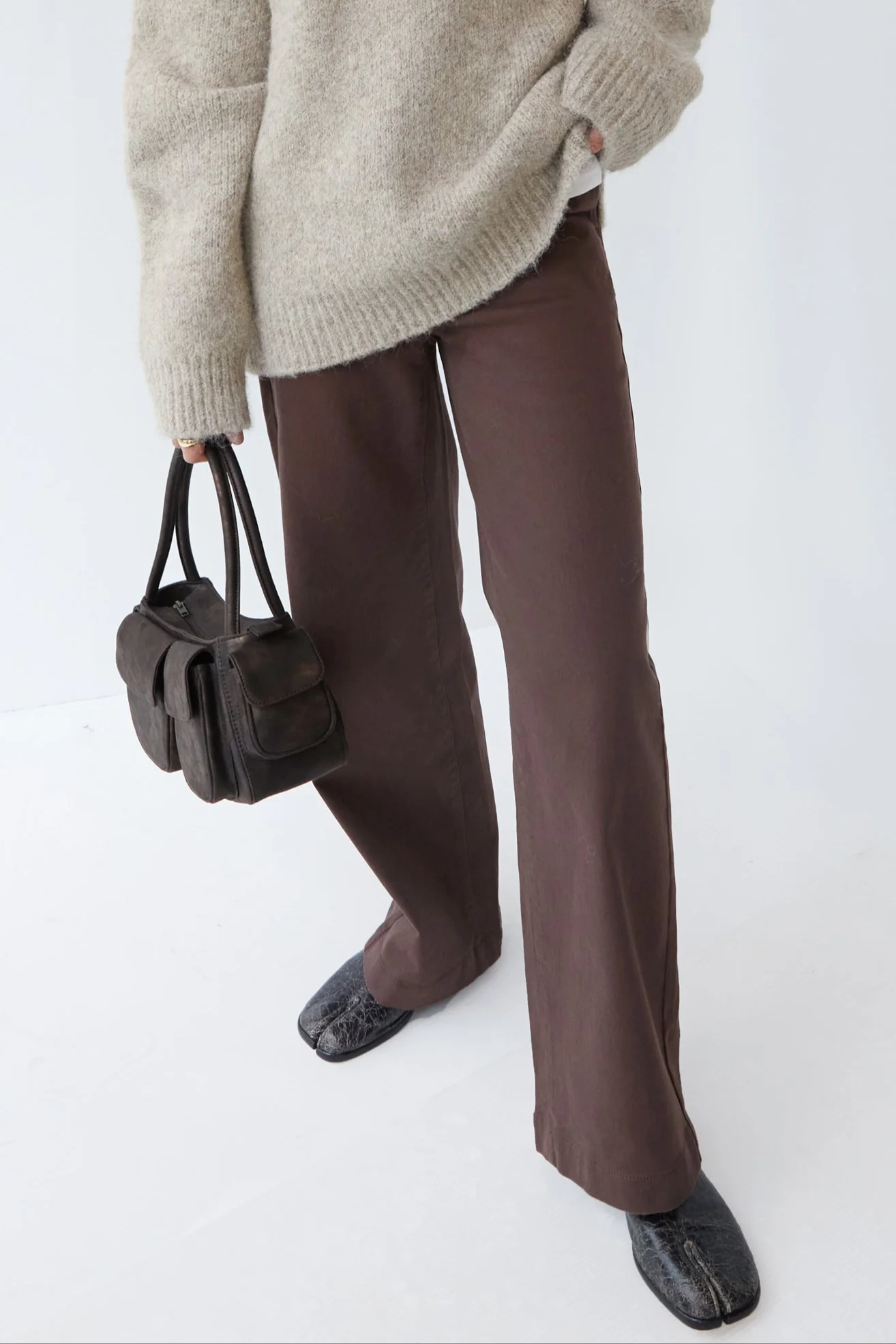 LONG LENGTH TWILL WIDE LEG PANT - Image 25