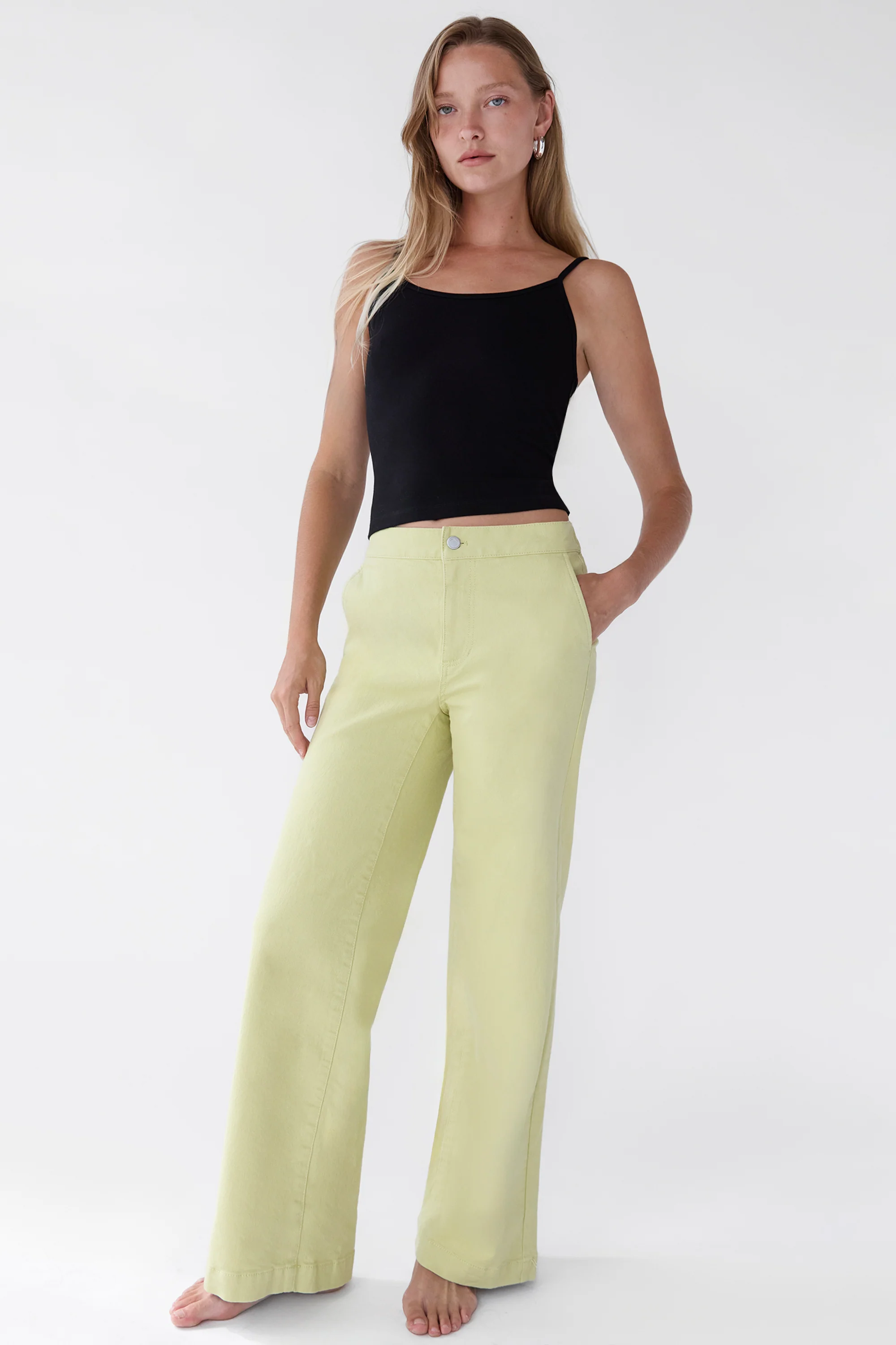 LONG LENGTH TWILL WIDE LEG PANT - Image 30