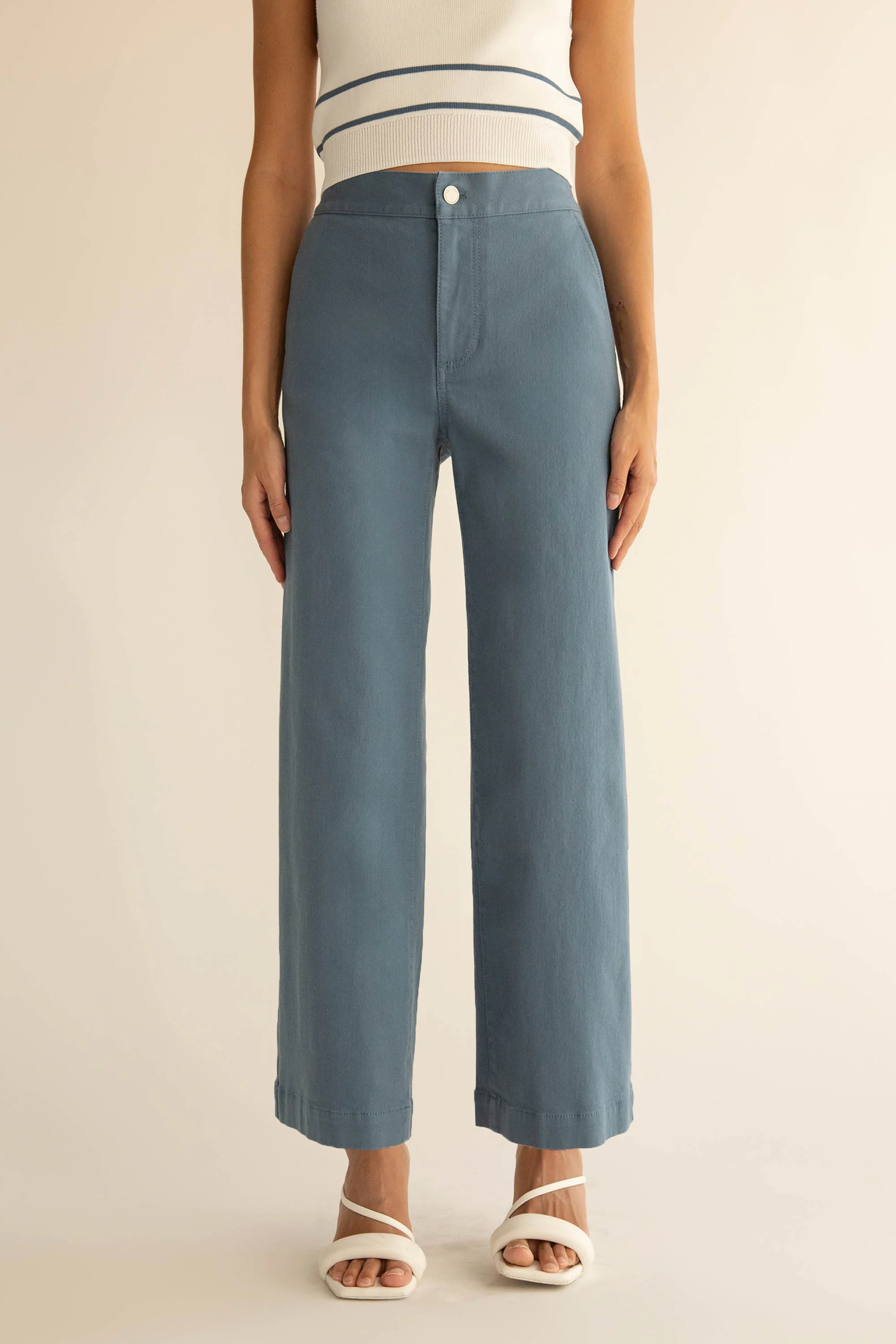LONG LENGTH TWILL WIDE LEG PANT - Image 32