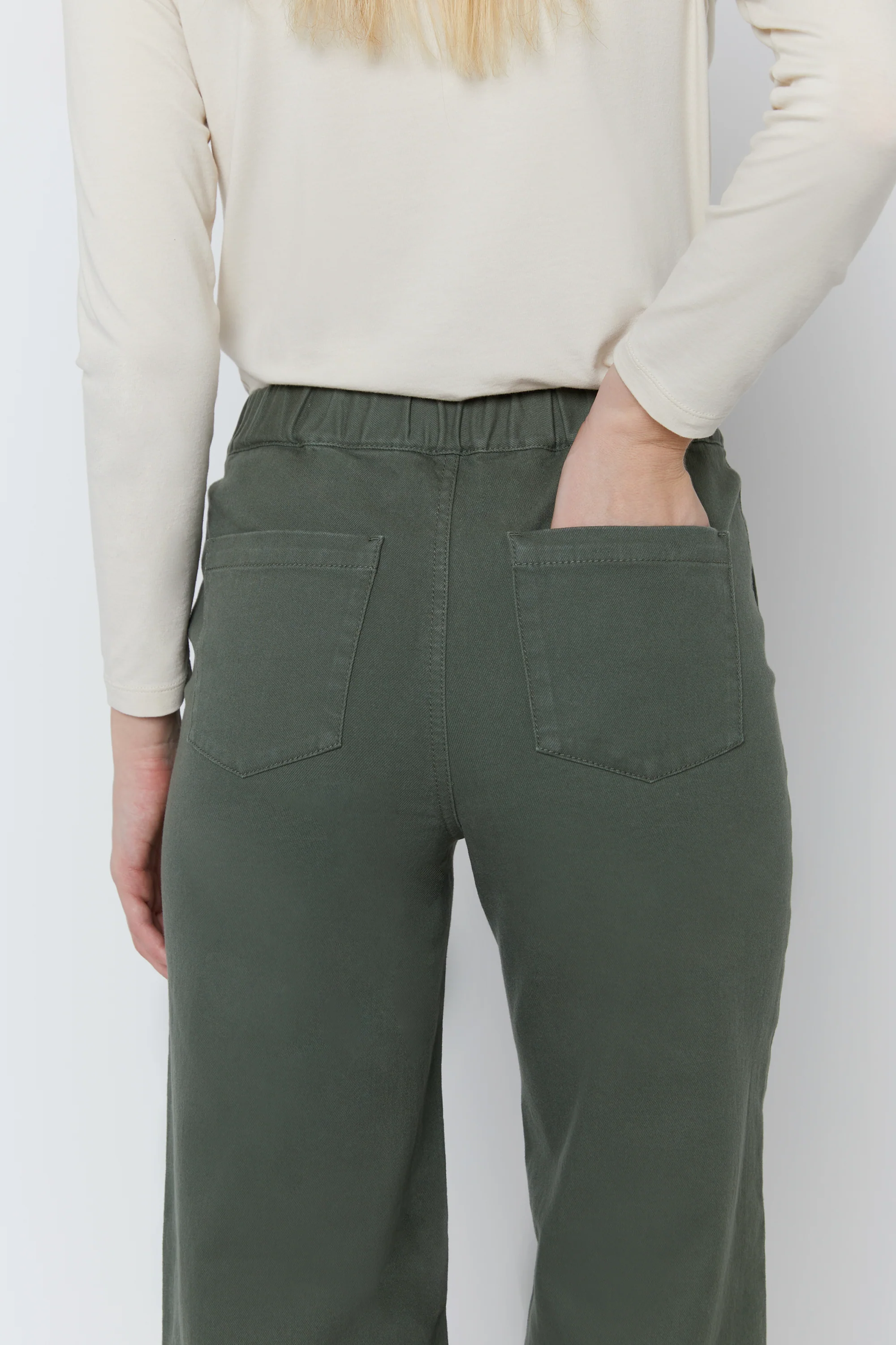 LONG LENGTH TWILL WIDE LEG PANT - Image 33