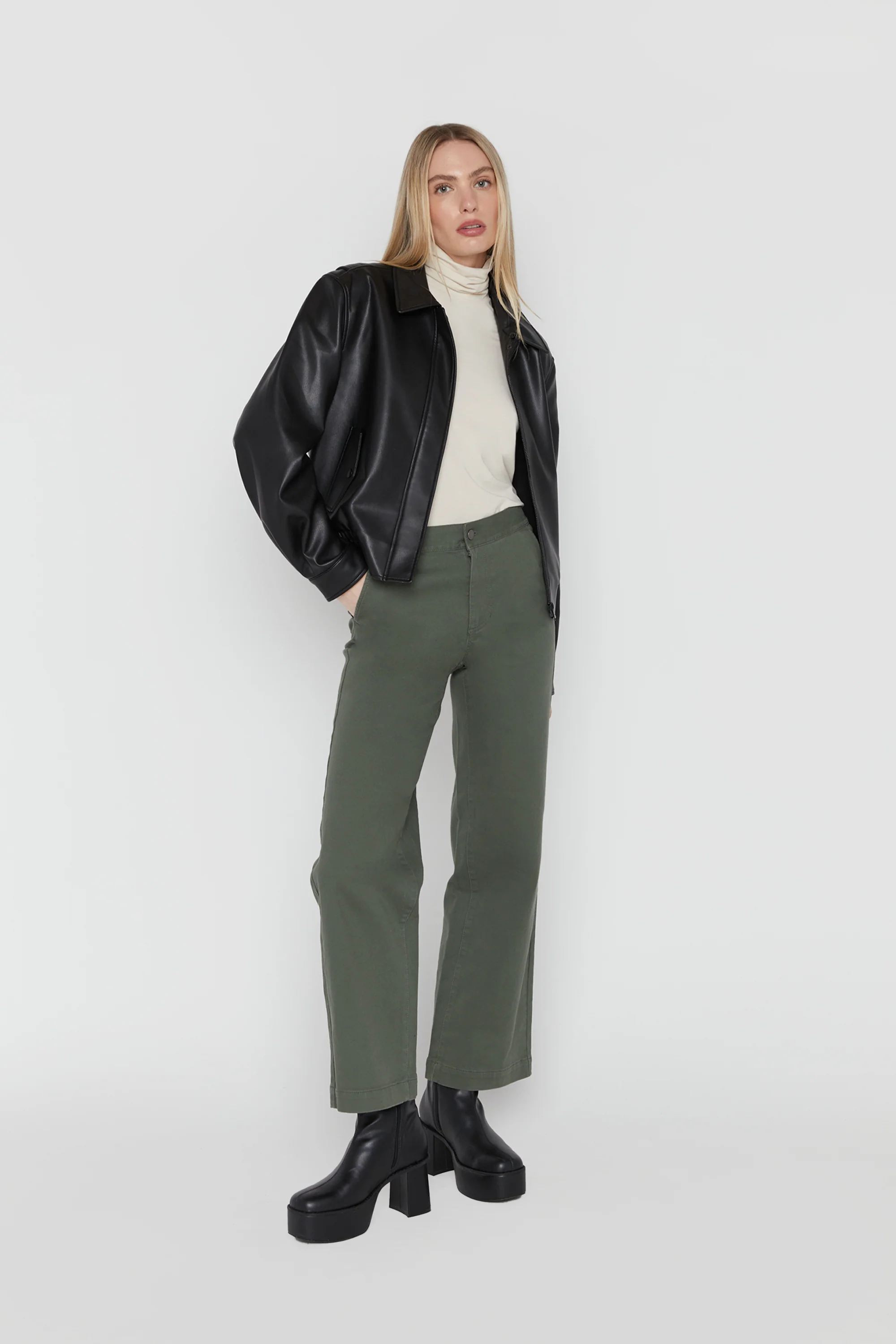 LONG LENGTH TWILL WIDE LEG PANT - Image 37