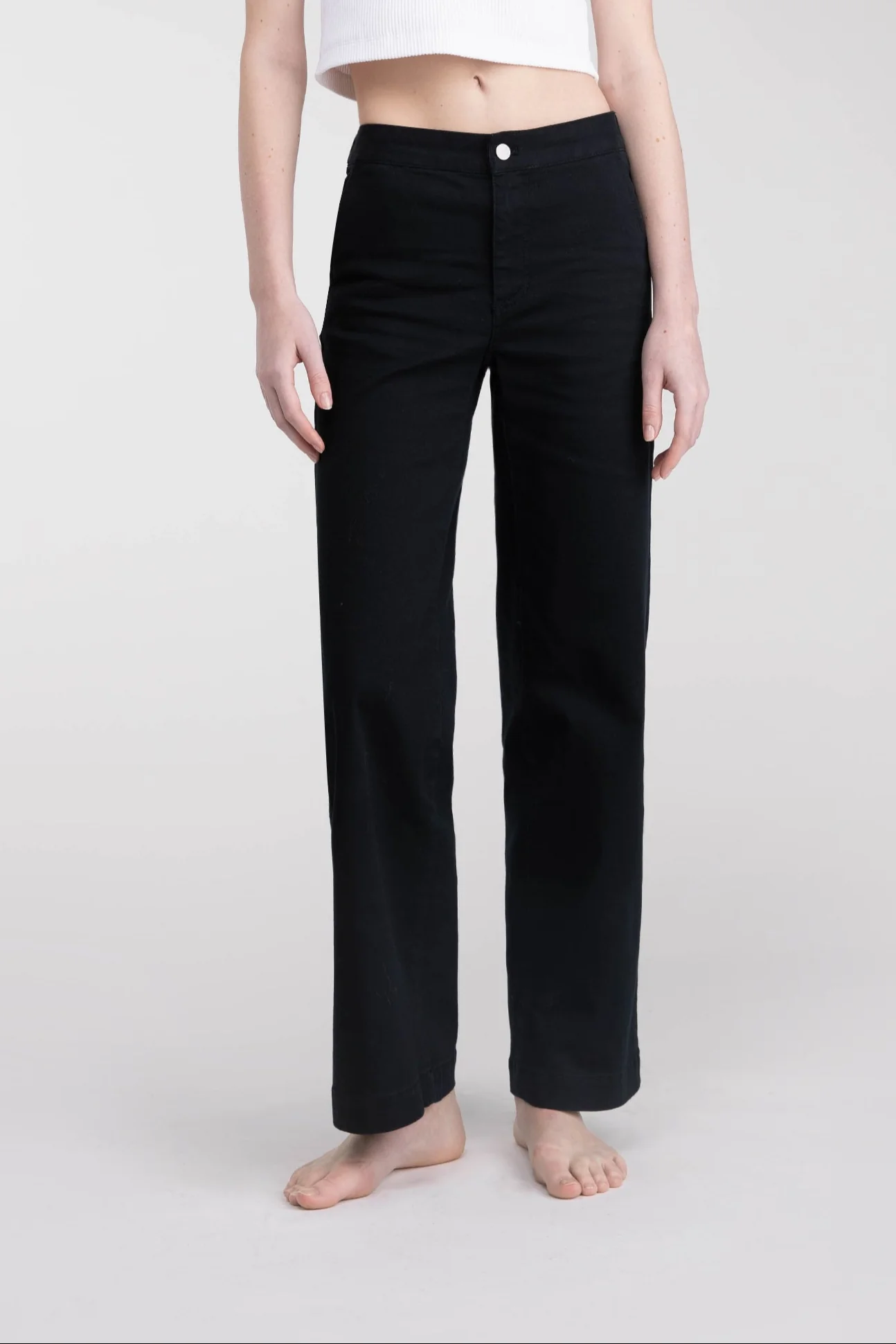 LONG LENGTH TWILL WIDE LEG PANT - Image 9