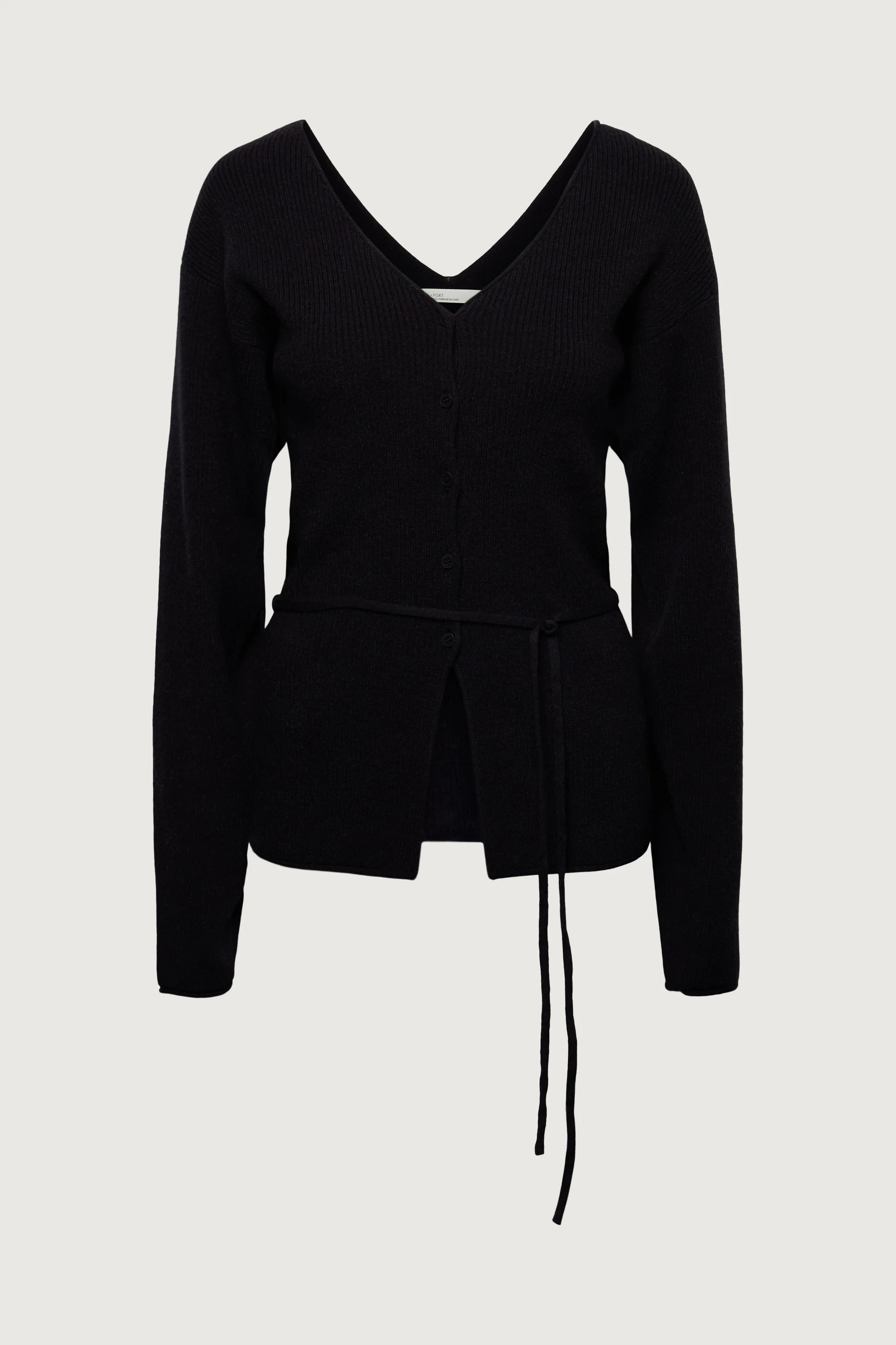 V-NECKLINE CARDIGAN WITH WAIST TIE - Image 6