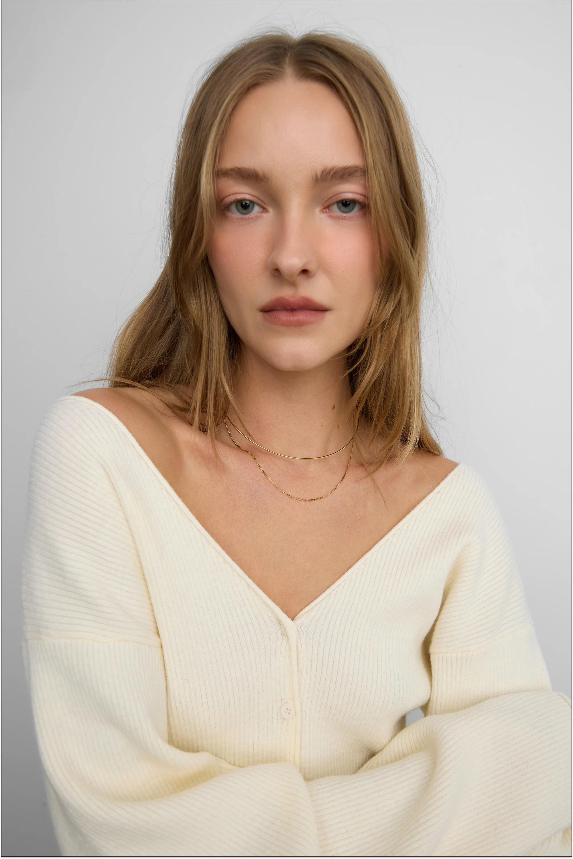 V-NECKLINE CARDIGAN WITH WAIST TIE - Image 7